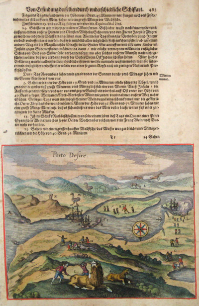 1619- Porto desire This map shows Porto, Patagoniea