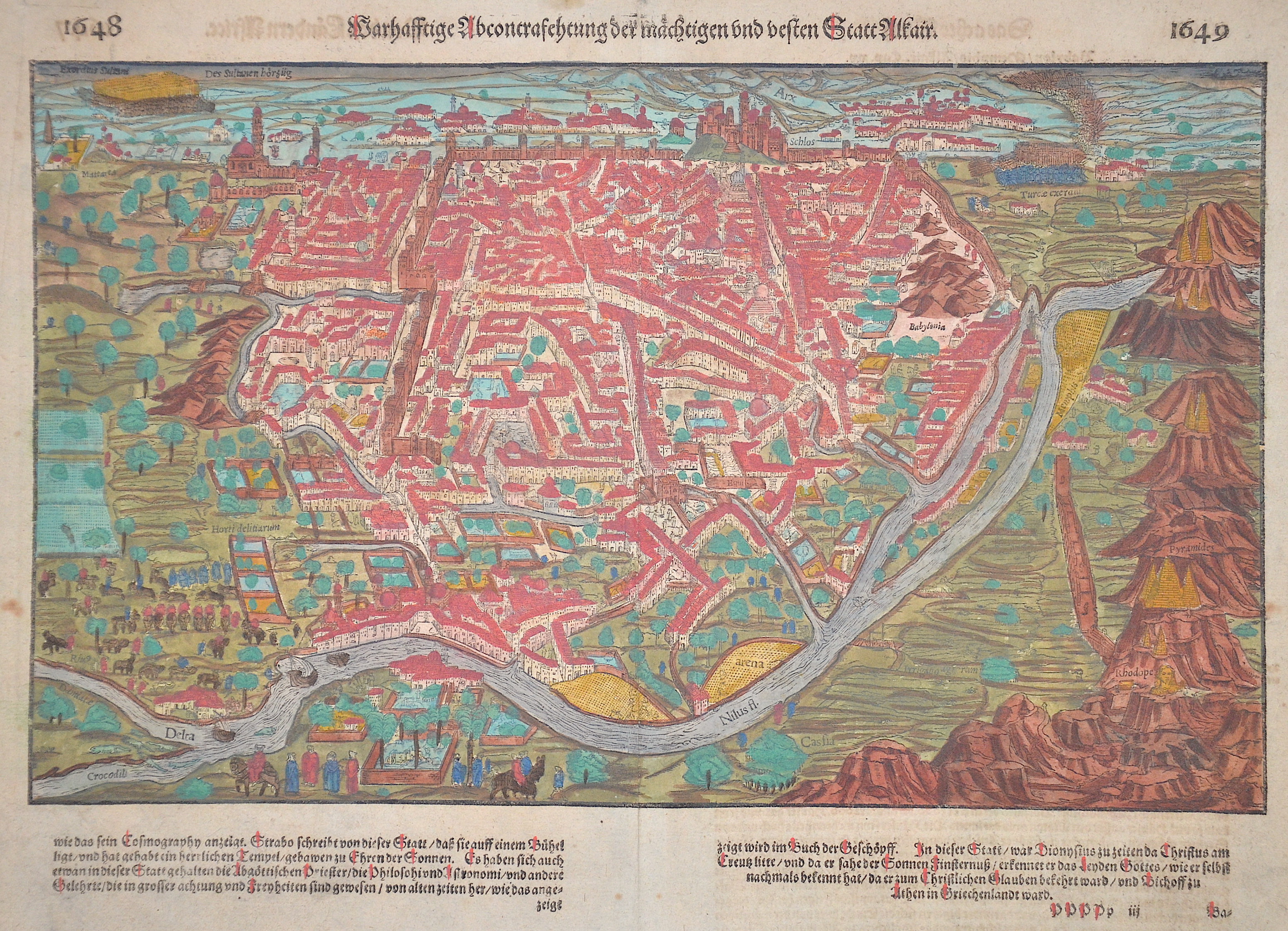Münster  Warhafftige Abcontrafehtung der mächtigen und besten Statt Alkair. 1649