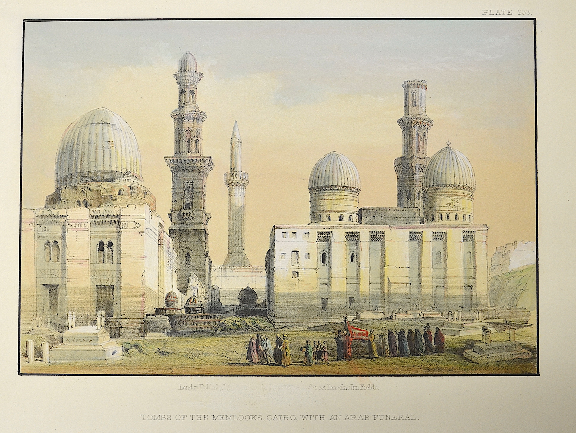 Vaugondy, de Didier/ Gilles Robert Tombs of the Memlooks, Cairo, with an Arab funeral
