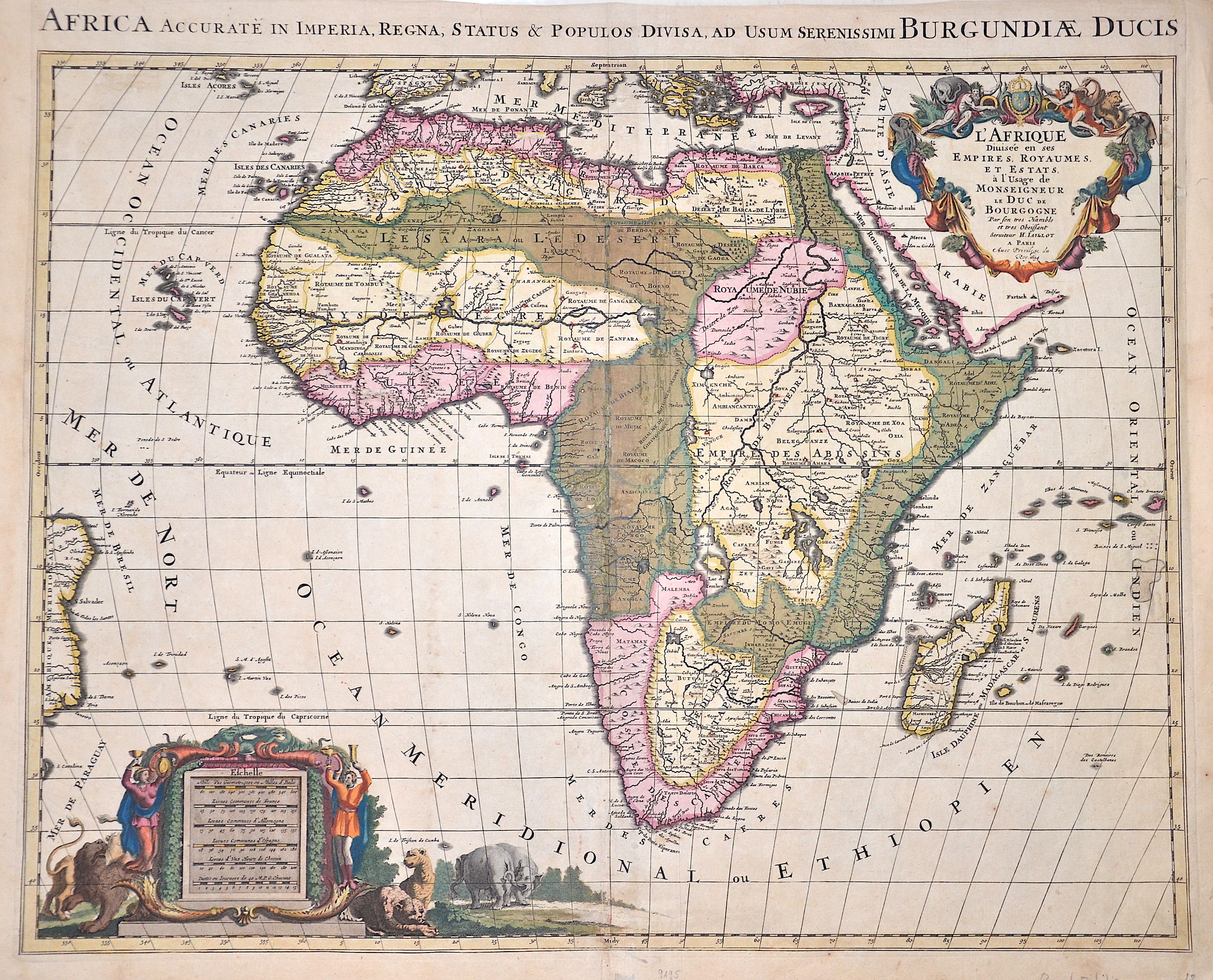 Mortier  L’Afrique divisee en ses Empires, Royaumes, et Estats,