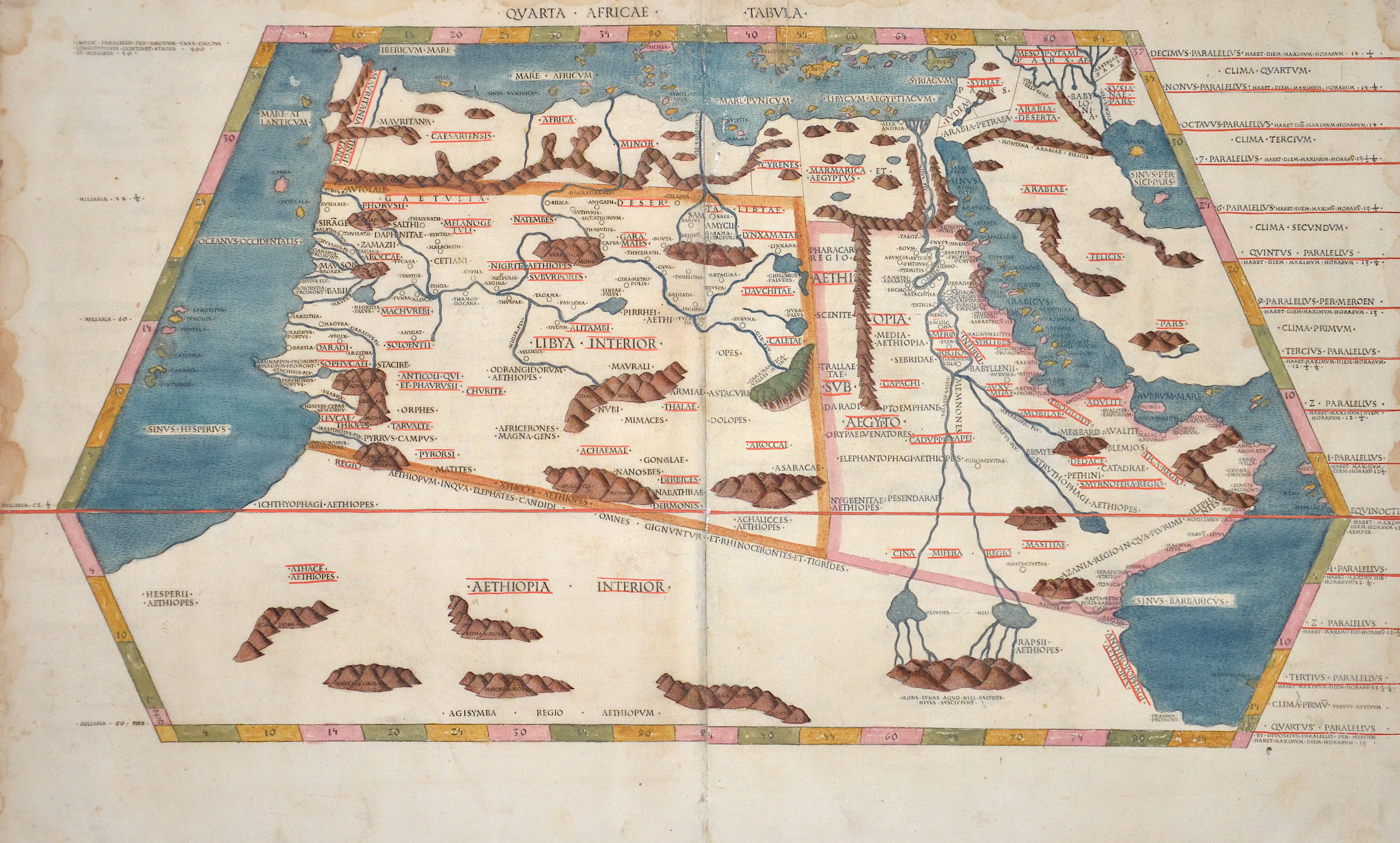 Ptolemy/Conrad Sweynheym  Quarta Africae Tabula
