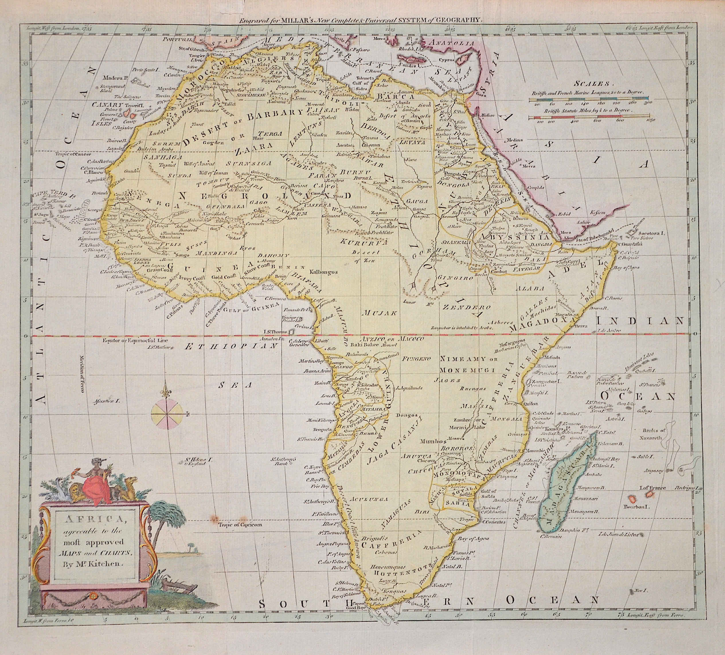 Kitchin (Kitchen)  Africa, agreeable to the most approved Maps and Charts, By Mr. Kitchen.