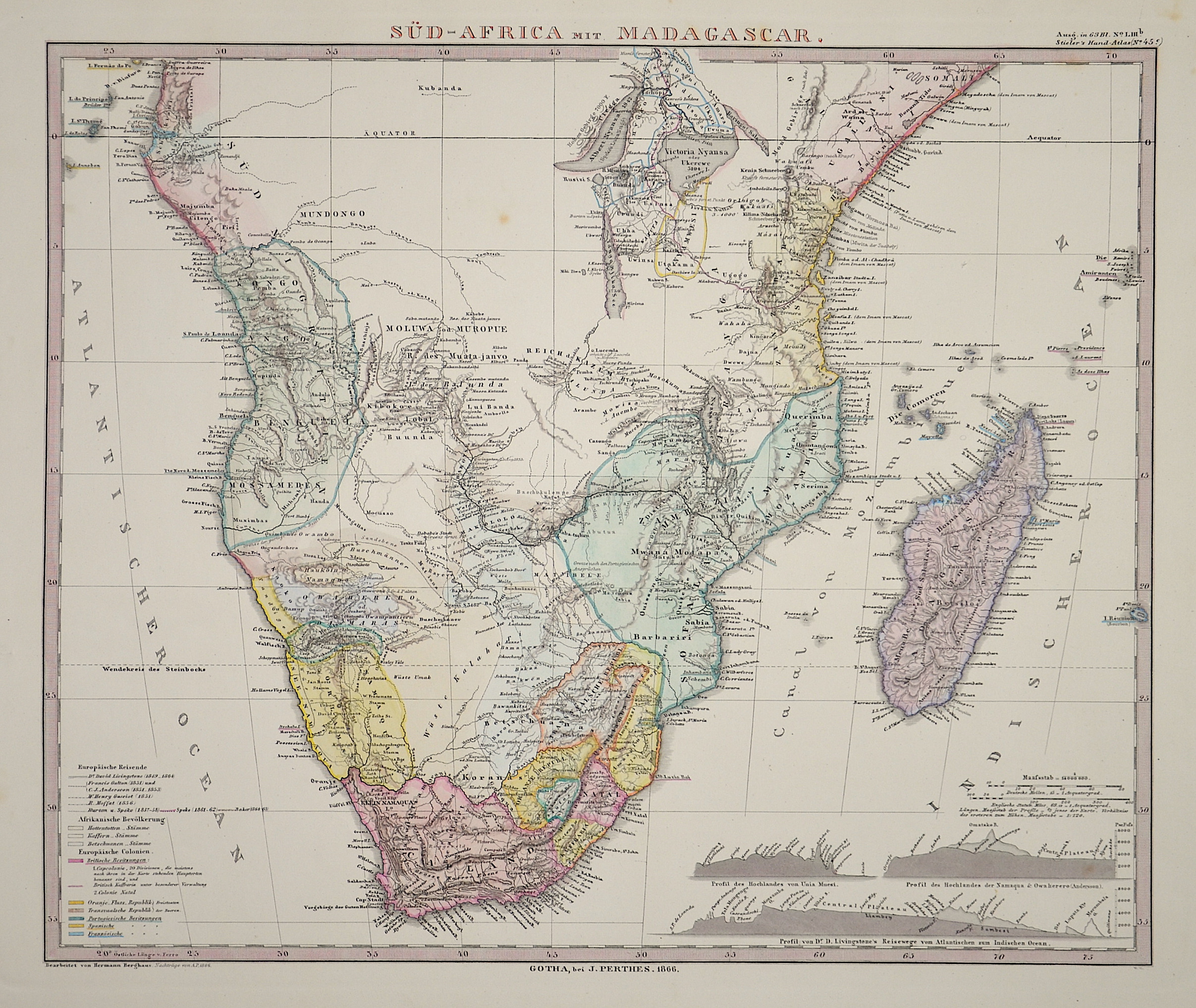 Perthes Justus Süd-Africa mit Madagascar.
