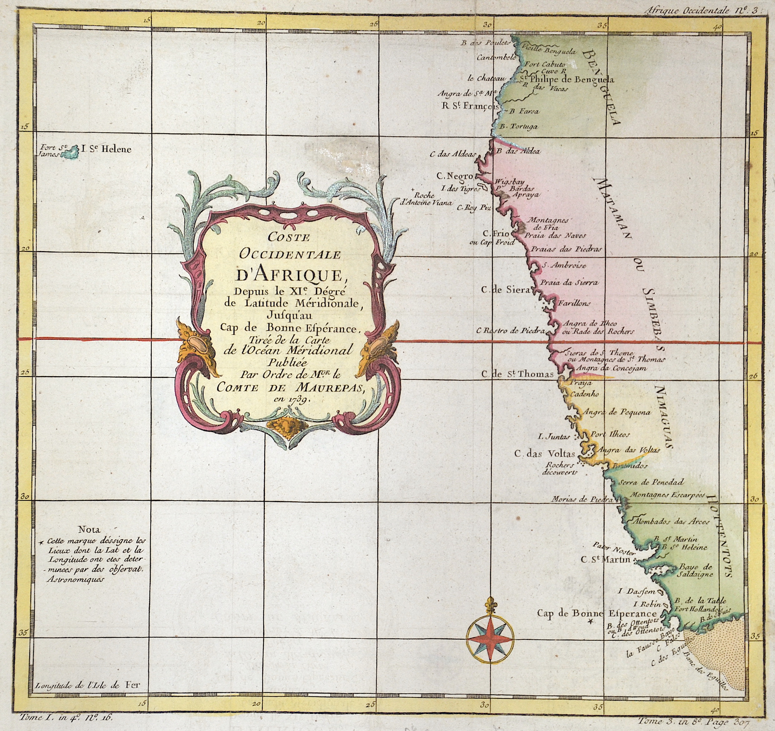 Maurepas, Comte de  A chart of the wester coast of Africa from the eleventh degree……