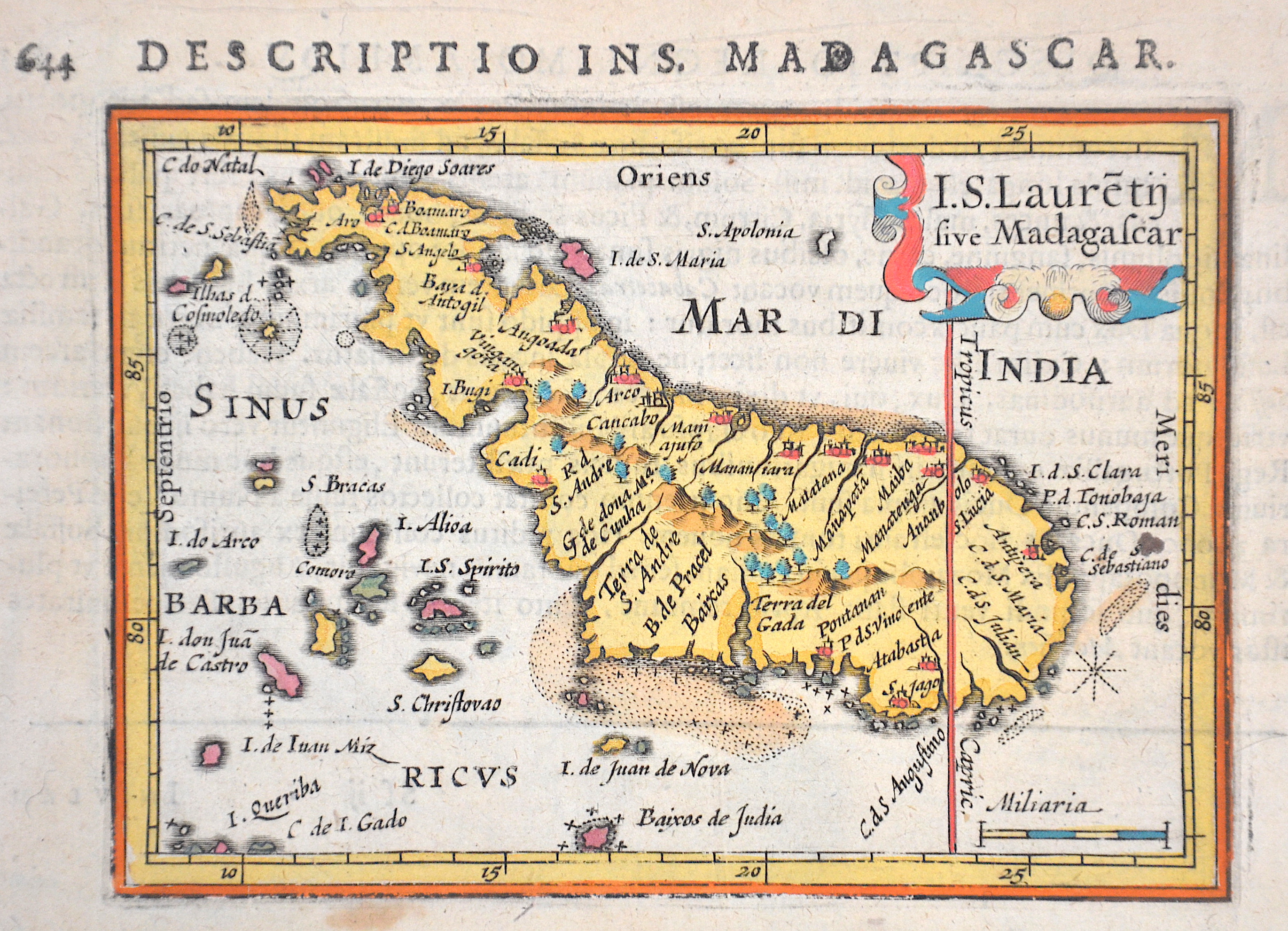 Bertius Petrus 644 Descriptio Ins. Madagascar.