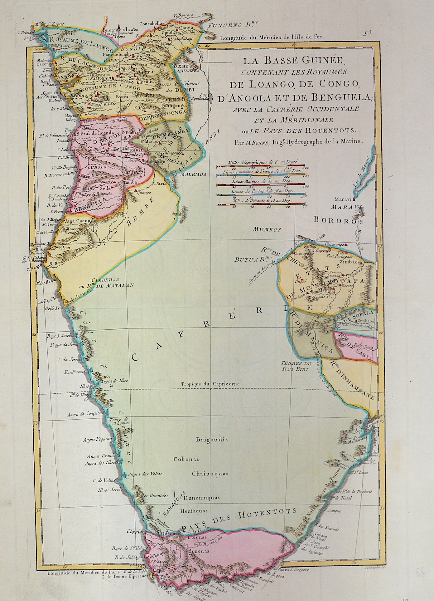 Bonne Rigobert La basse Guinee, contenant les royaumes de Loango, de Congo, de Angola et de Benguela…