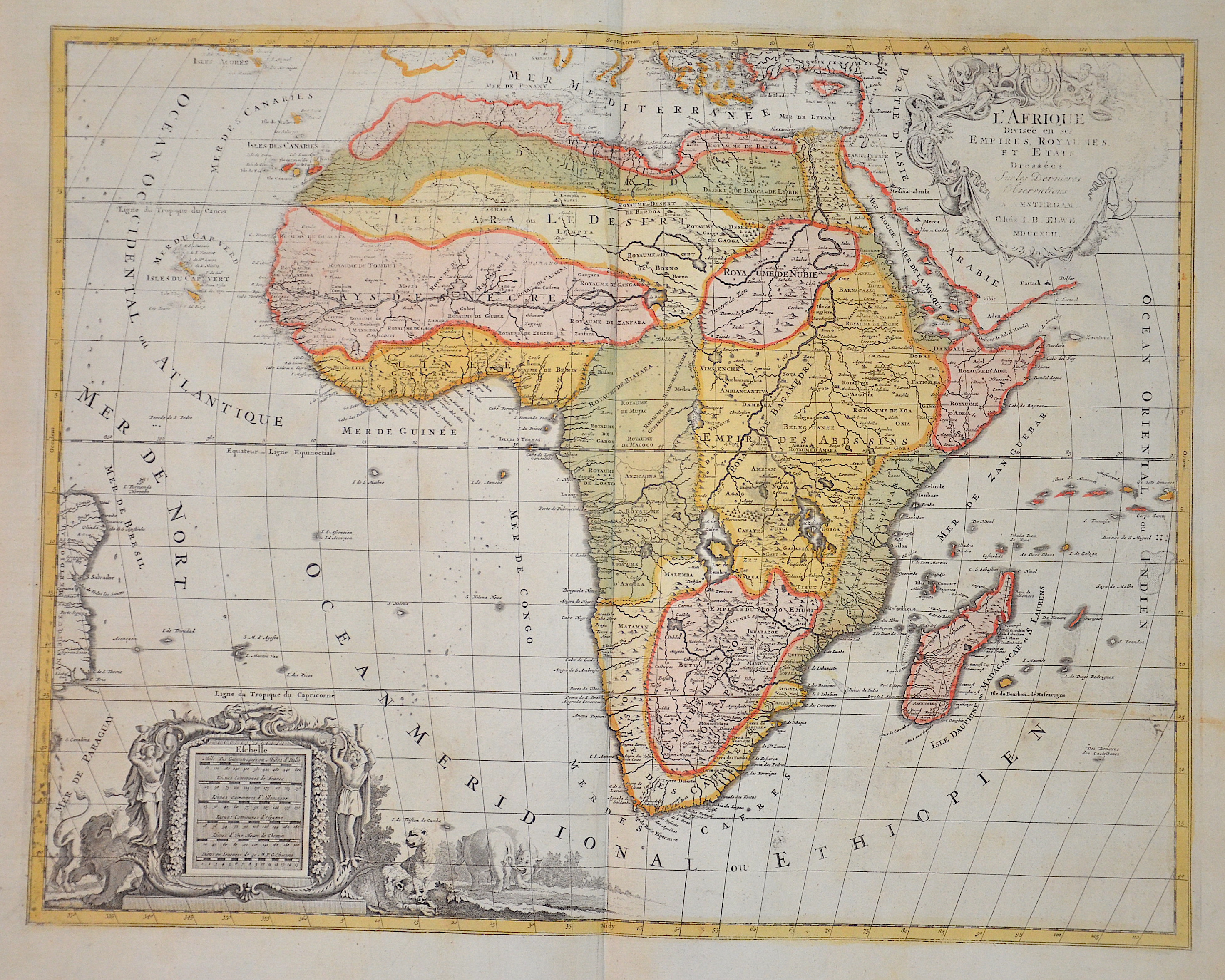Elwe Jan Barend L’Afrique Divisee en ses Empires, Royaumes, et Etats Dressees
