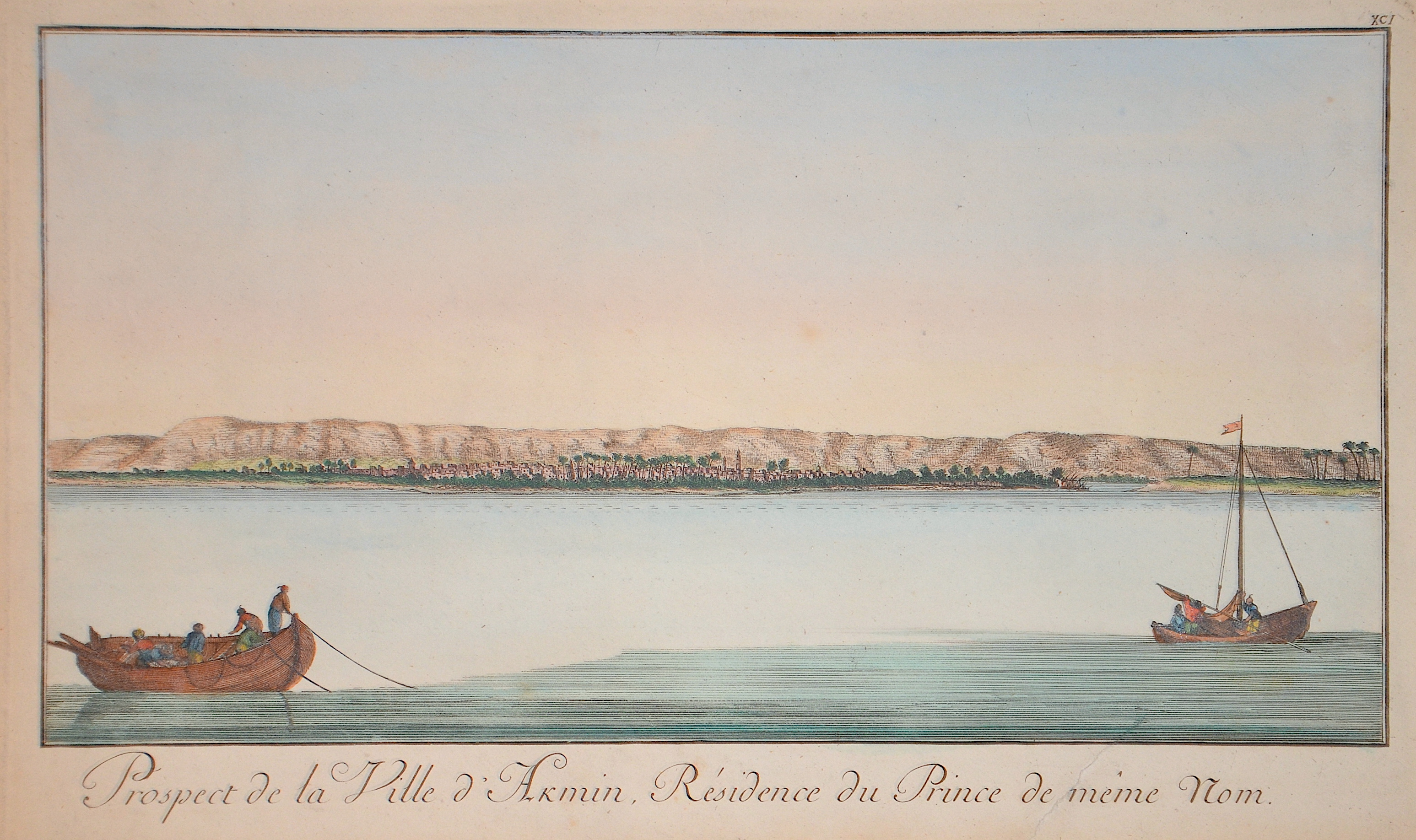 Norden Frederik Ludwig Prospect de la Ville d'Akmin, Residence du Prince de meme Nom.