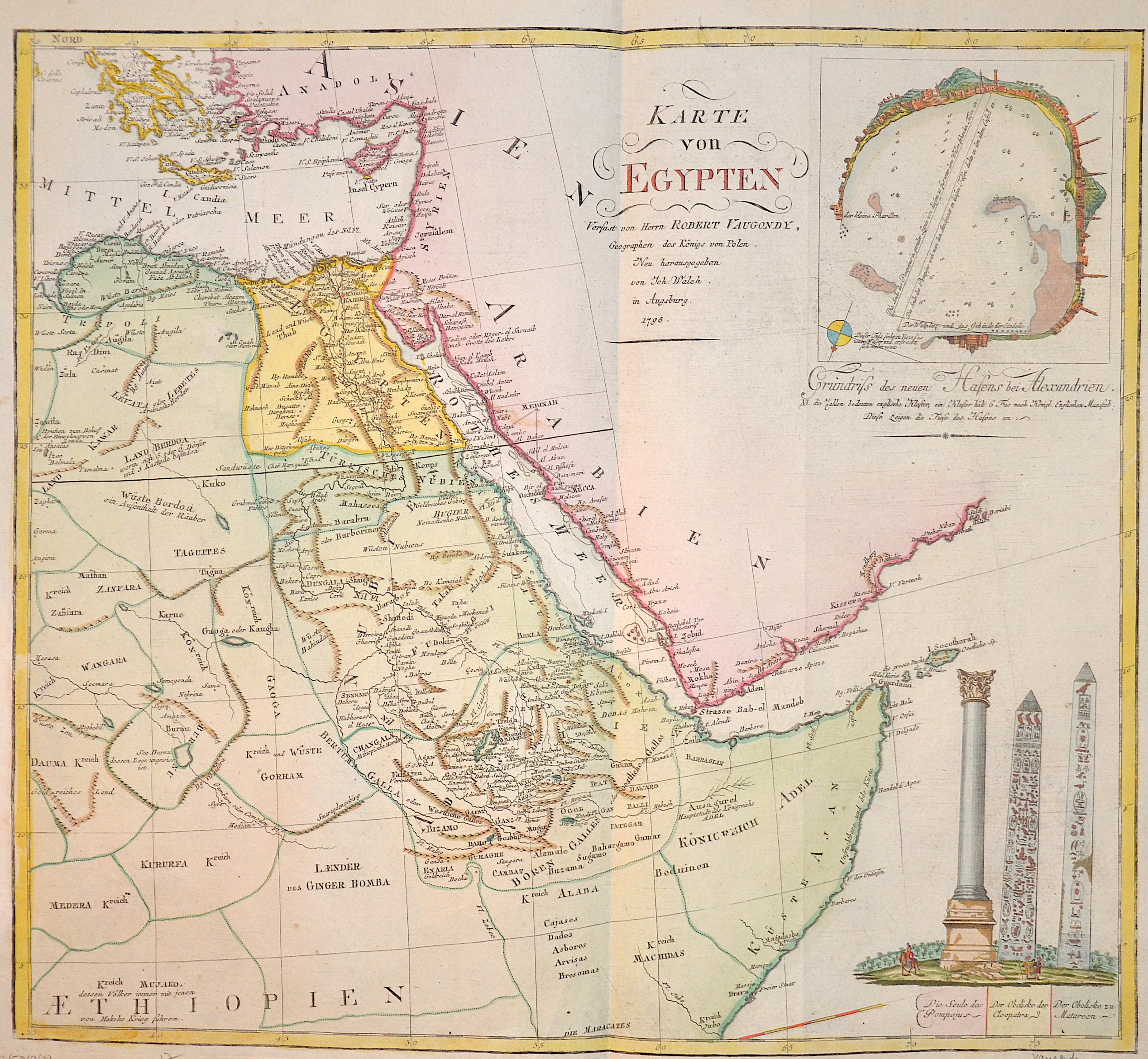 Walch Johann Karte von Egypten