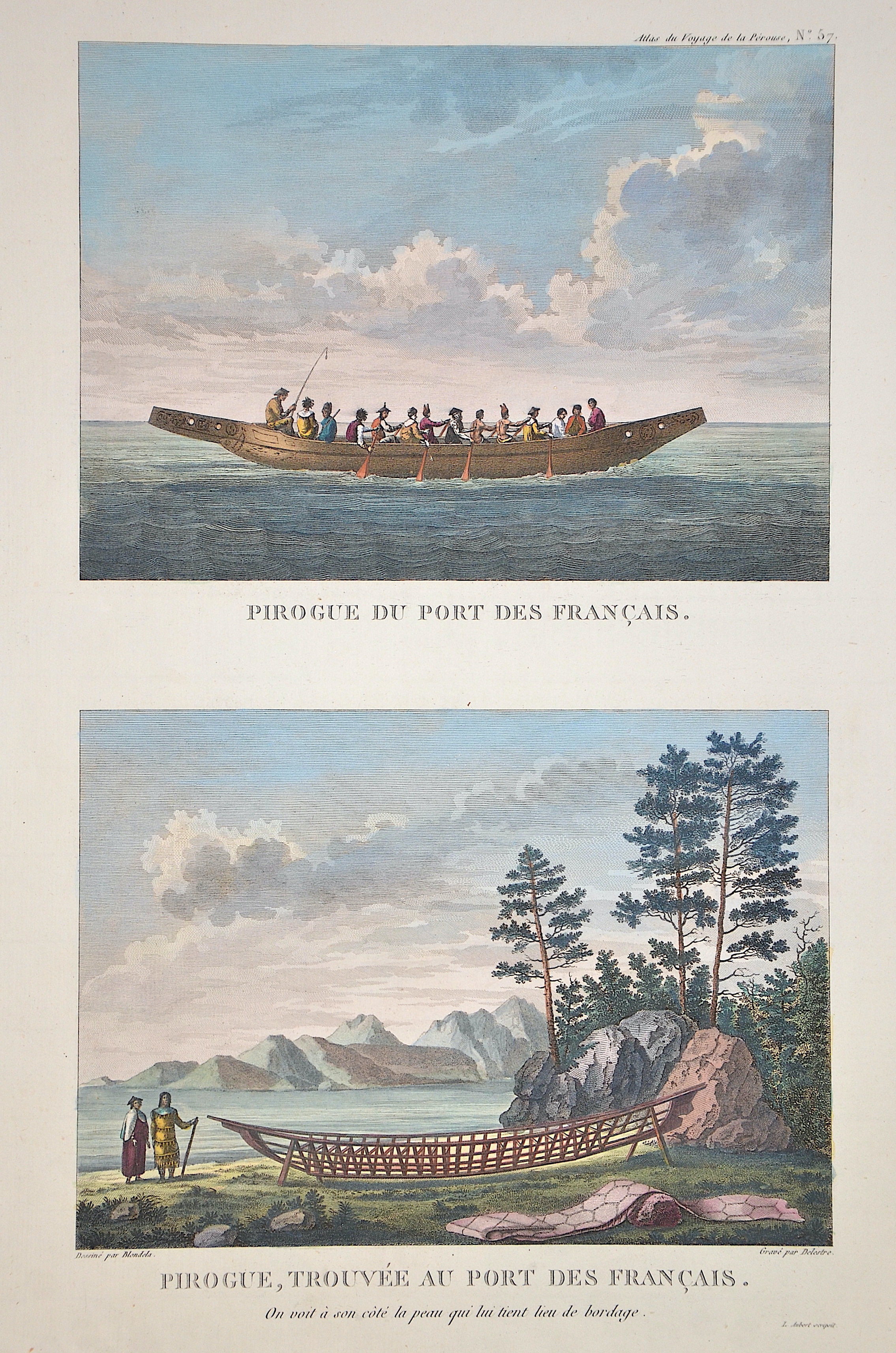 Pérouse, la Pirogue du post des Francais/ Pirogue, trouve au post des Francais