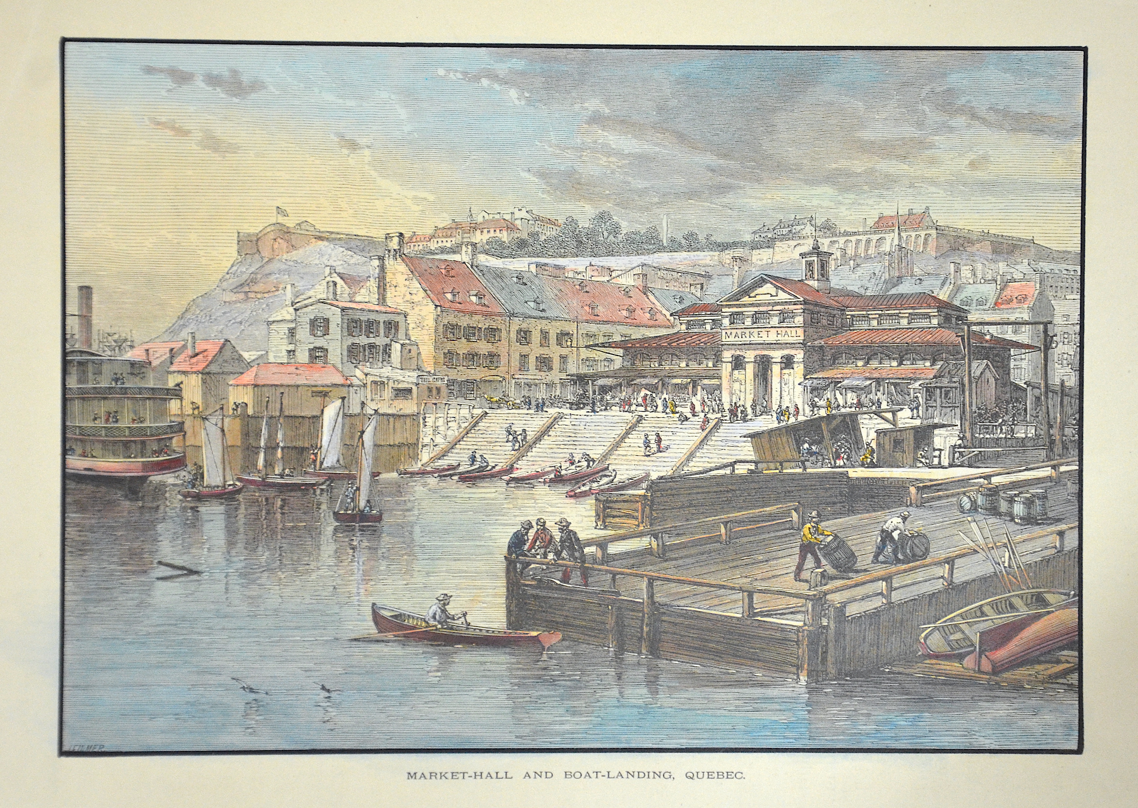 Anonymus  Market-Hall and Boat-Landing, Quebec.