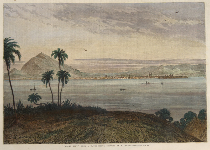 Hildebrandt M.E. Panama Port, from a water-colour drawing by E. Hildebrandt.