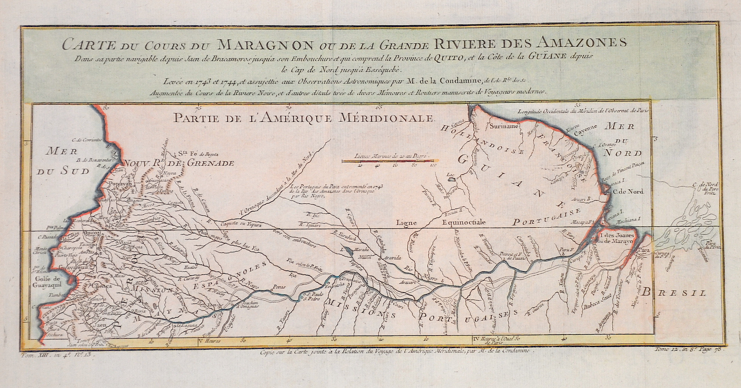 Bellin Jacques Nicolas Carte du Cours du Maragnon ou de la Grande Riviere des Amazones