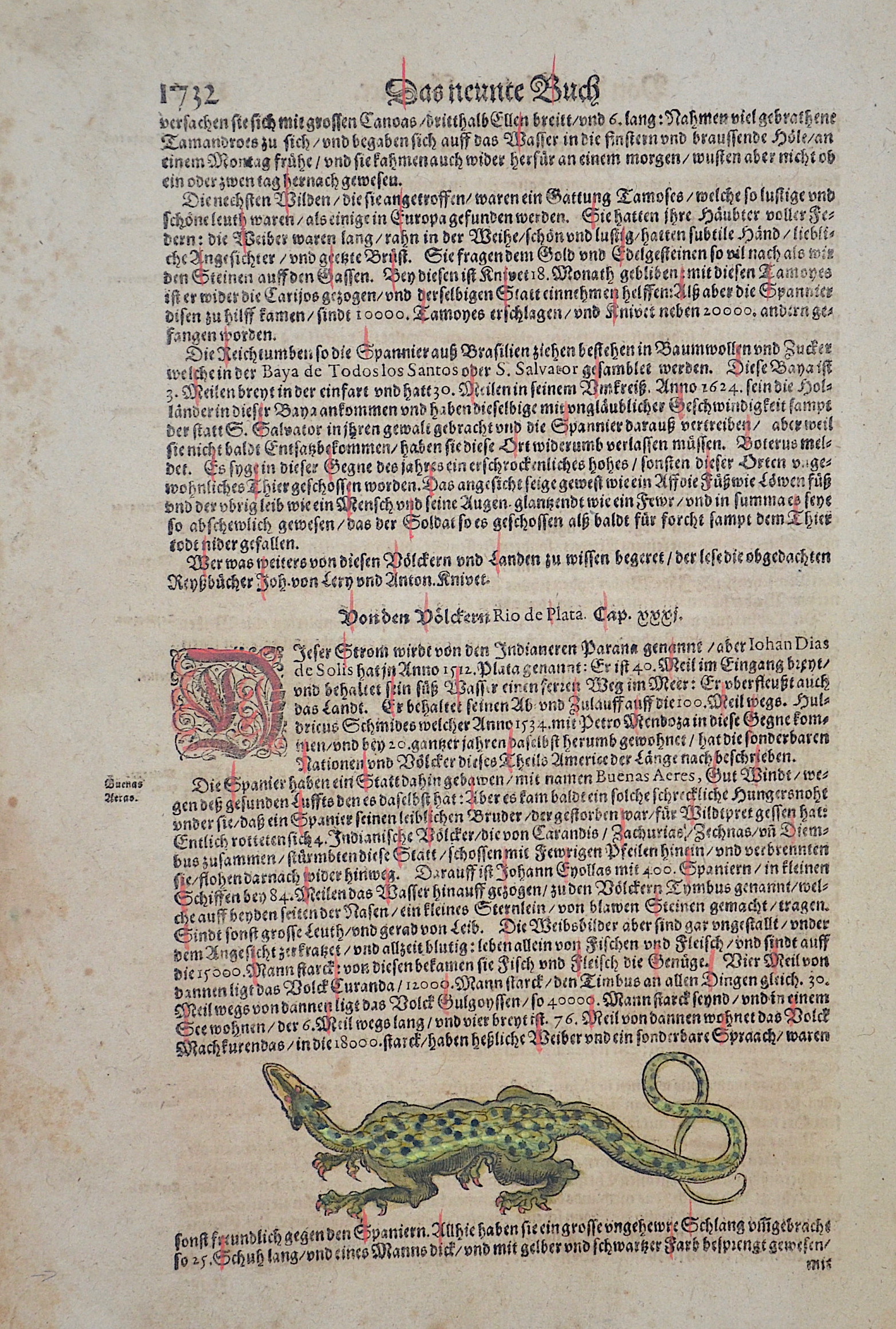 Münster  Das neunte Buch / Von den Völckern Rio de Plata.