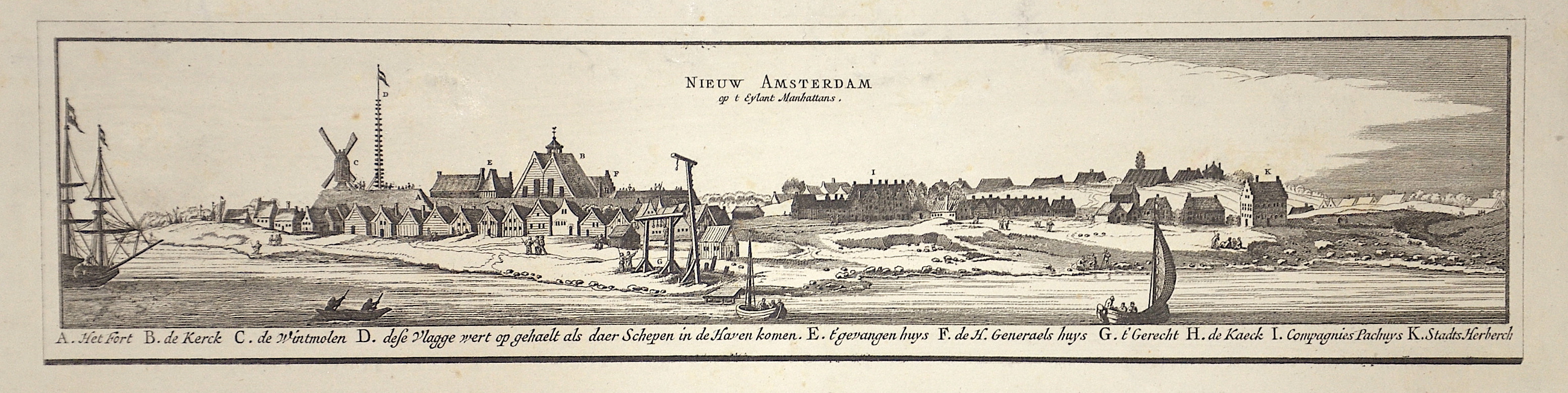 Visscher  Nieuw Amsterdam op t Eylant Manhattans.