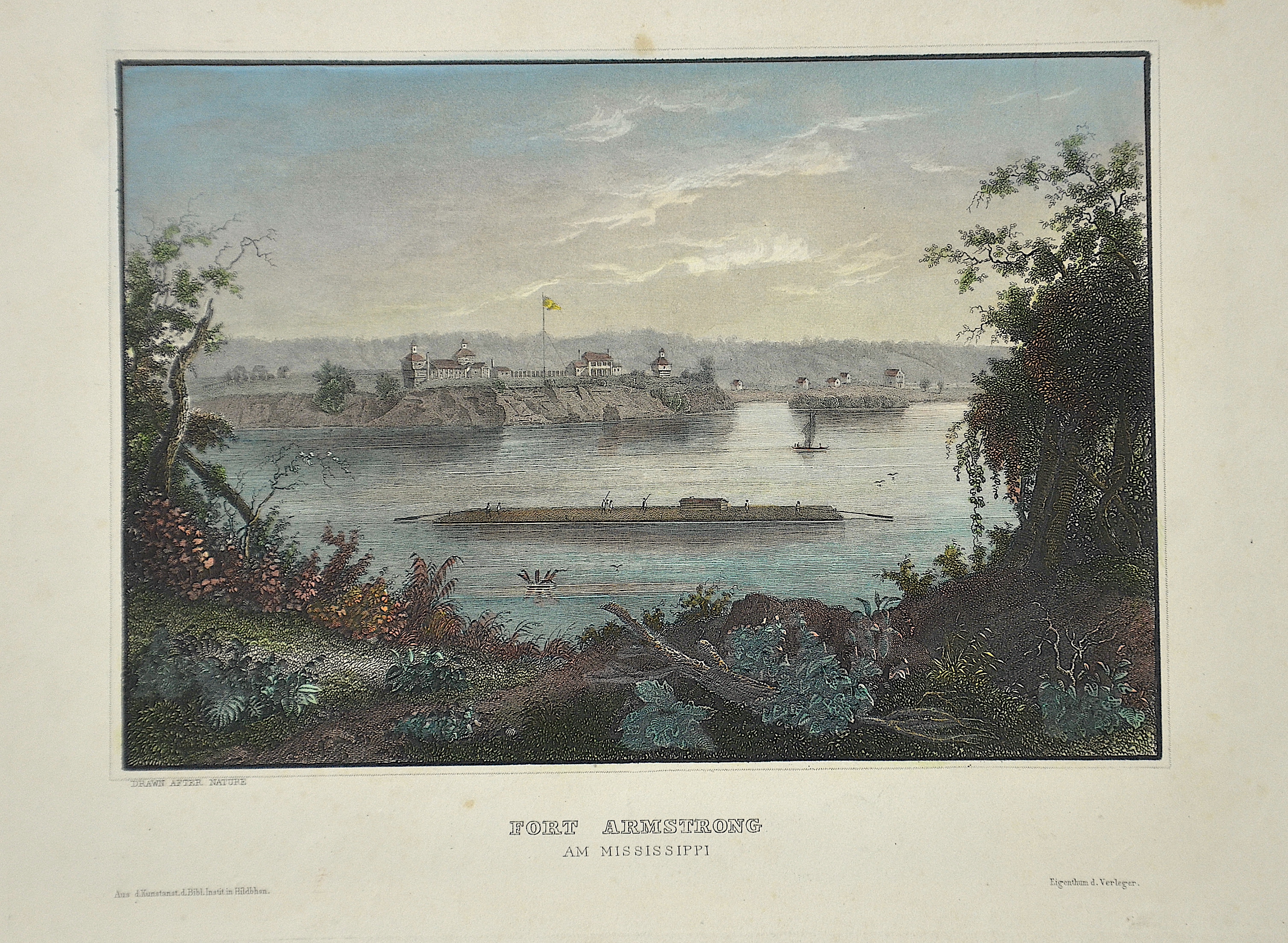 Kunstanstalt Hildburghausen Fort Armstrong am Mississippi