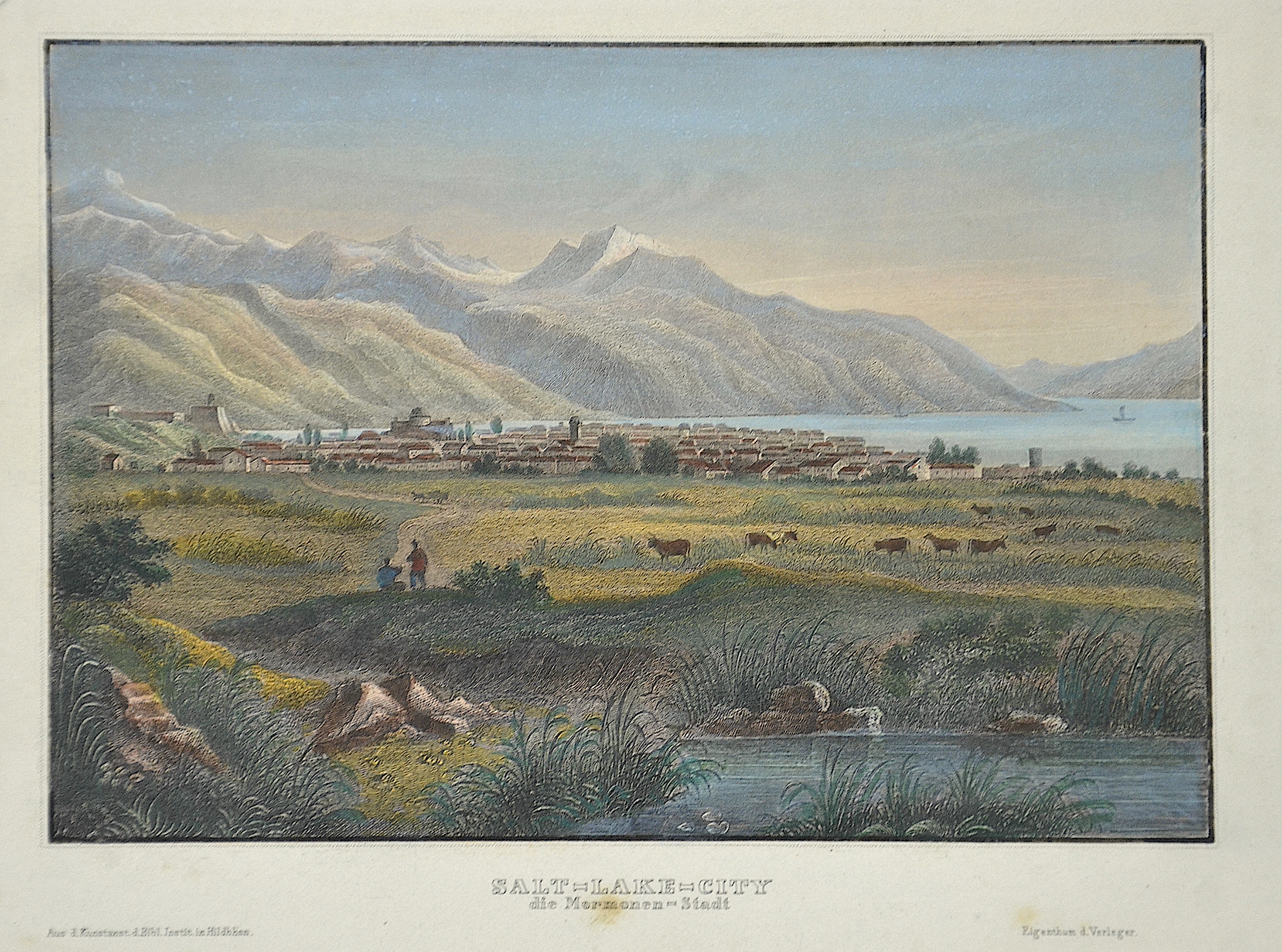 Kunstanstalt Hildburghausen Salt-Lake City die Mormonen Stadt