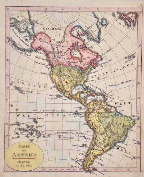 Walch Johann Karte von America