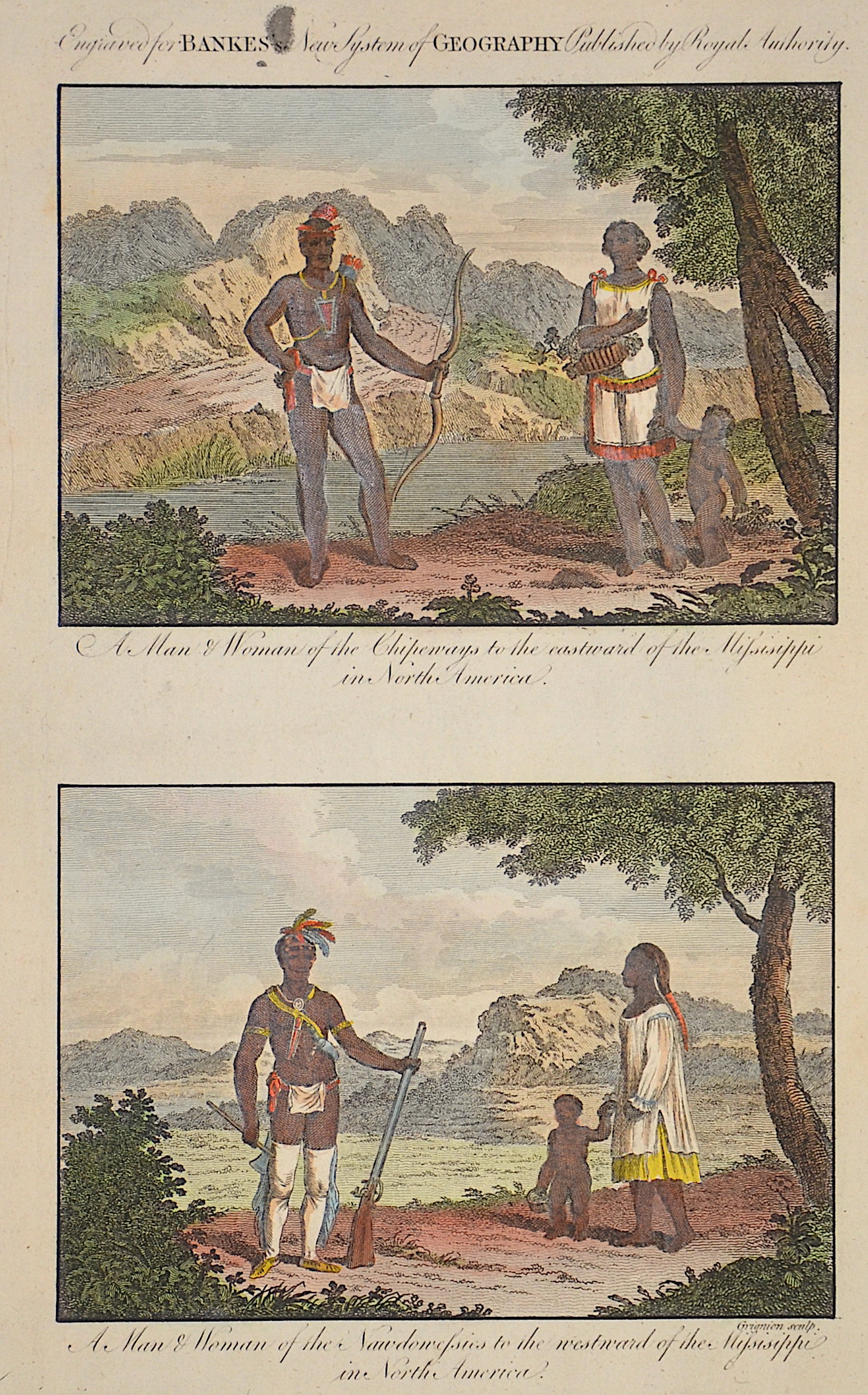 Bankes  A Man and Woman of the Chipeways to the eastward of the Missisippi in North America. / A Man and Woman of the Nawdowessies of the Missisippi..