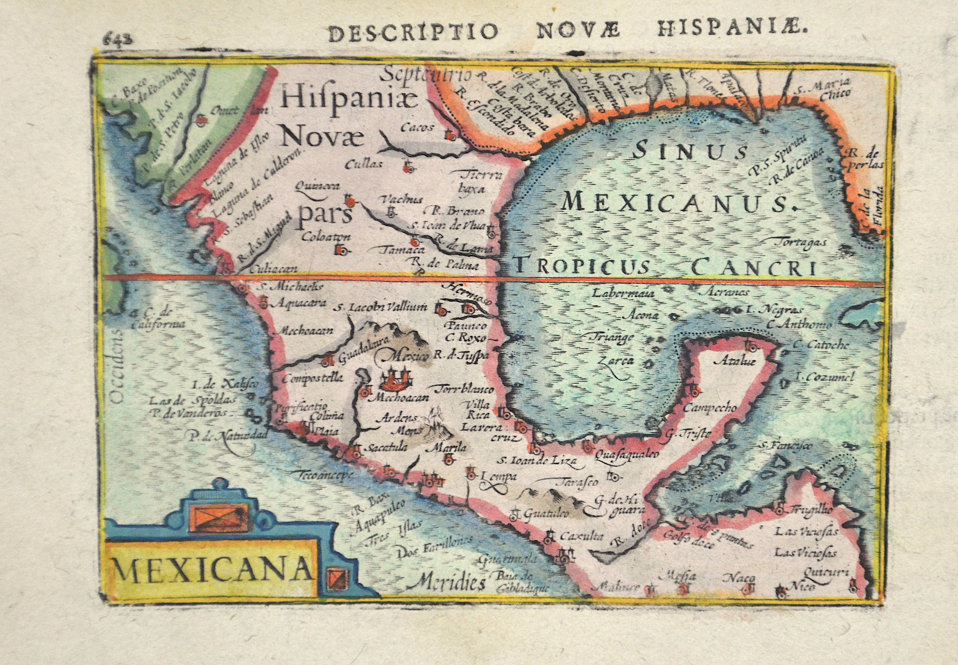 Bertius  Descriptio novae Hispaniae. Mexicana