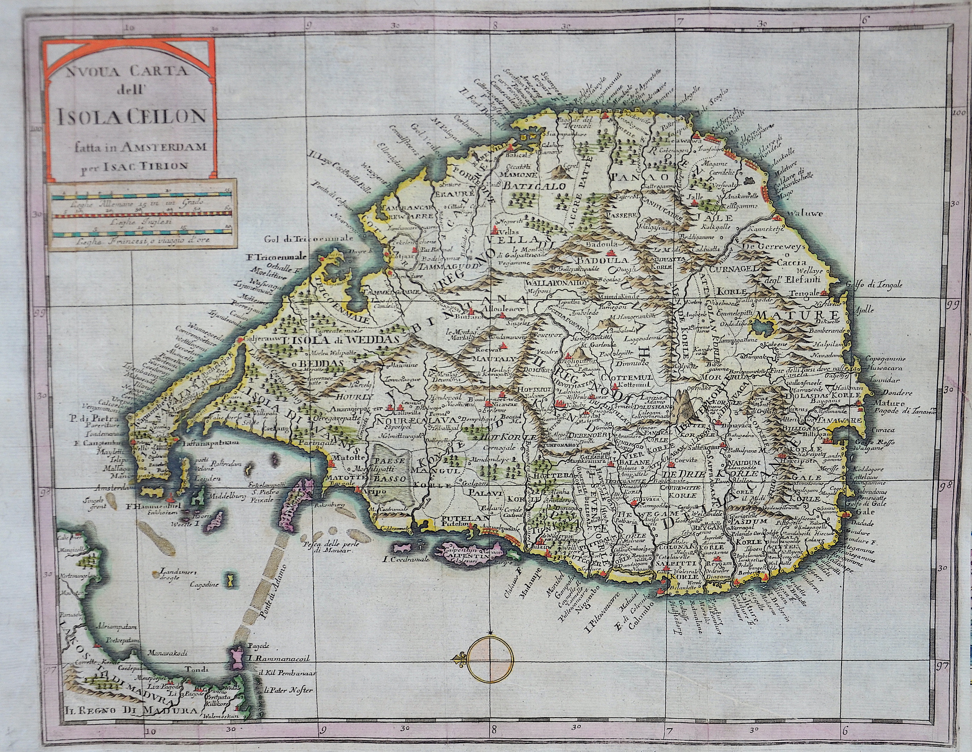 Tirion Isaak Nuova Carta dell‘ Isola Ceilon