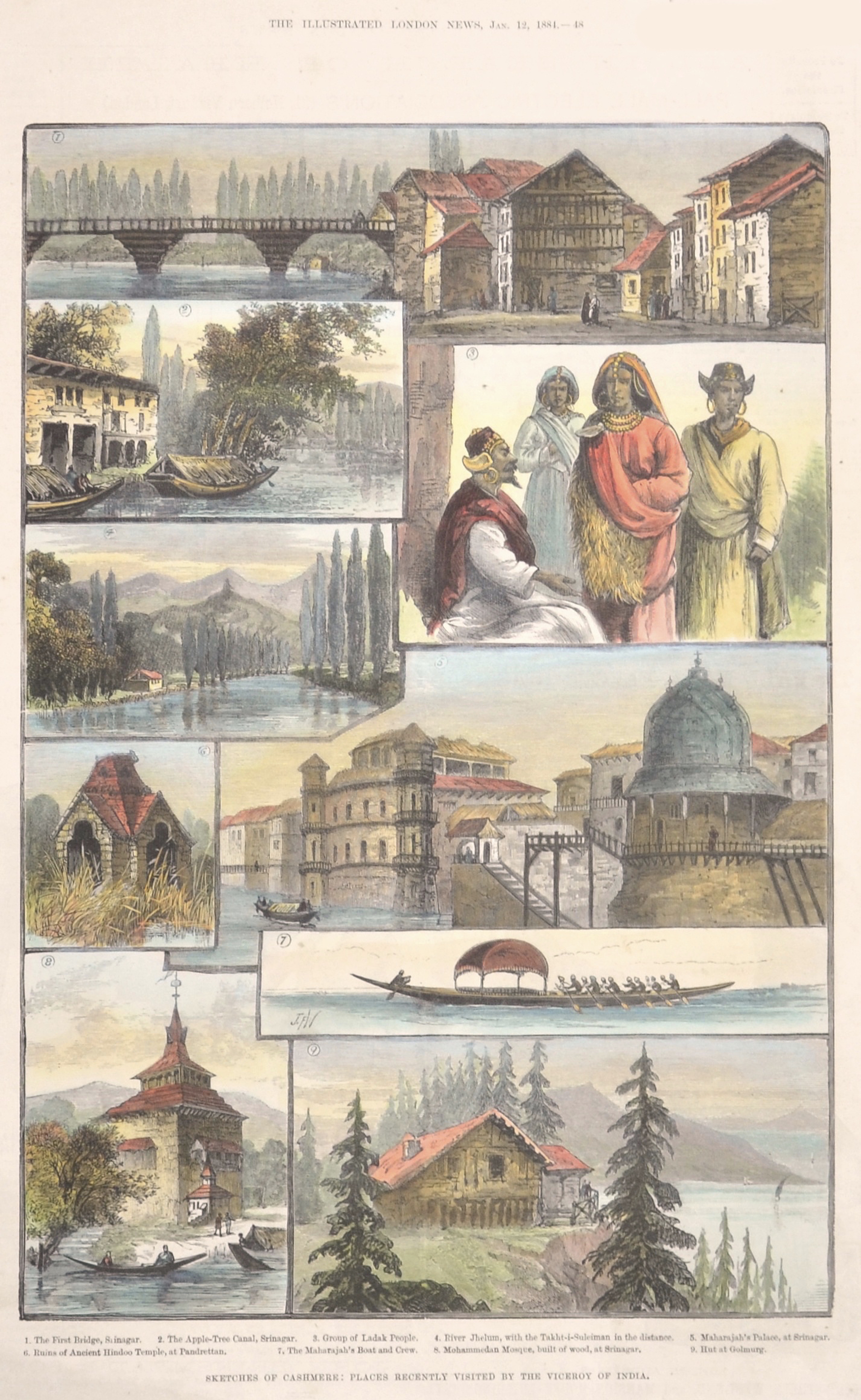 Anonymus  Sketches of Cashmere: Places recently visited by the viceroy of india