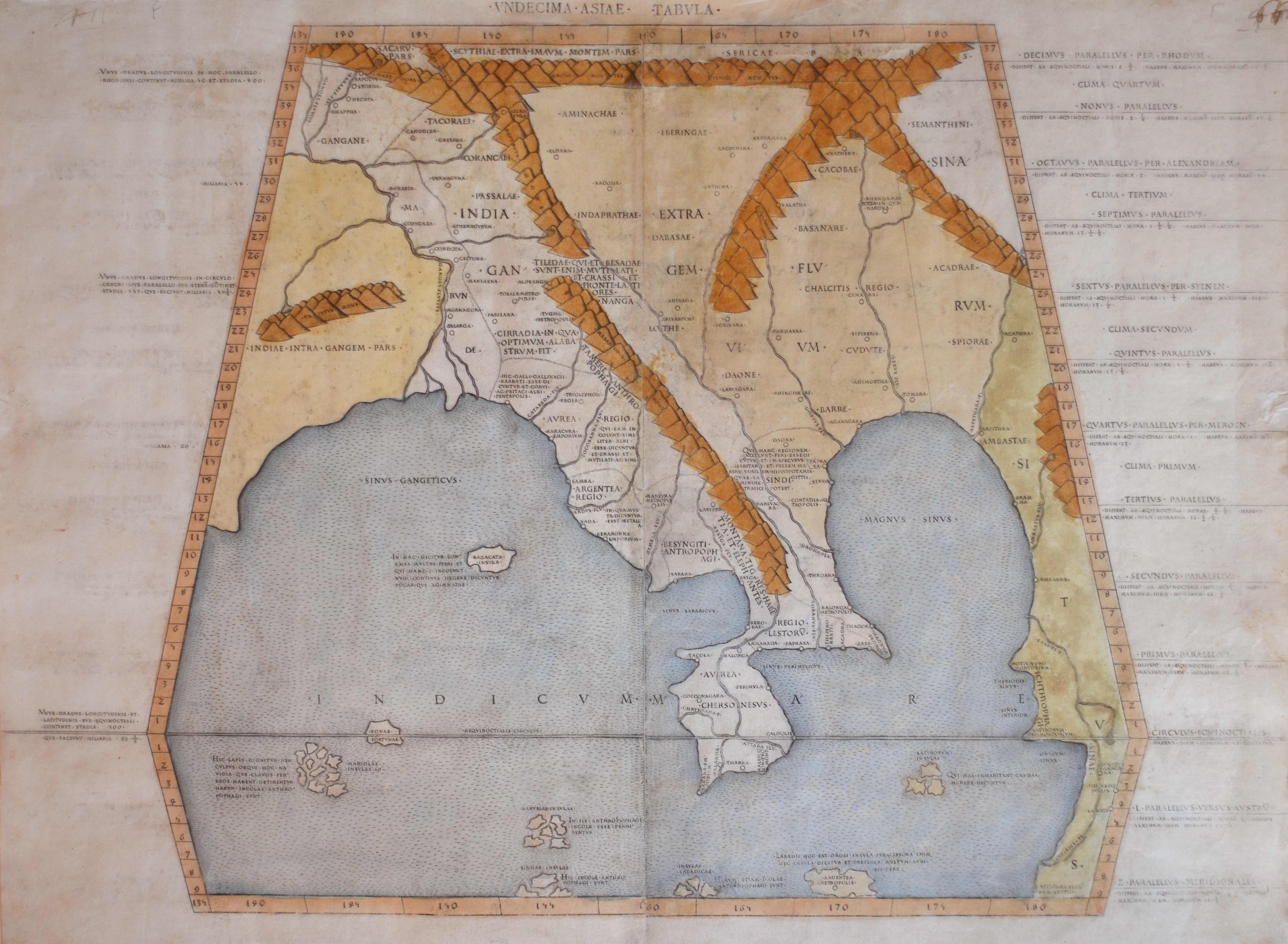 Ptolemy/Conrad Sweynheym Claudius Undecima – Asiae – Tabula