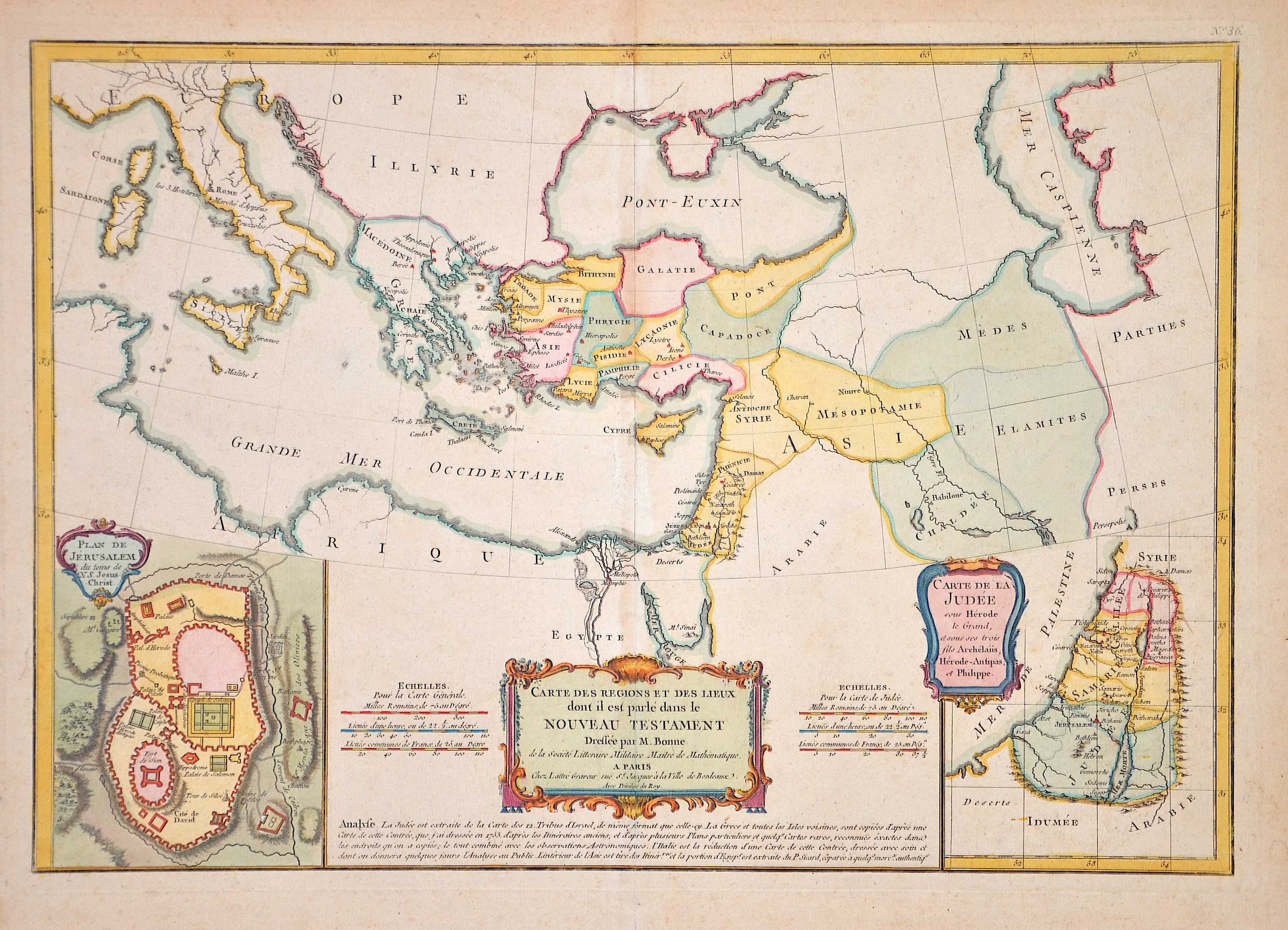 Bonne Rigobert Carte des regions et des lieux dont il est parlé dans le Nouveau Testament