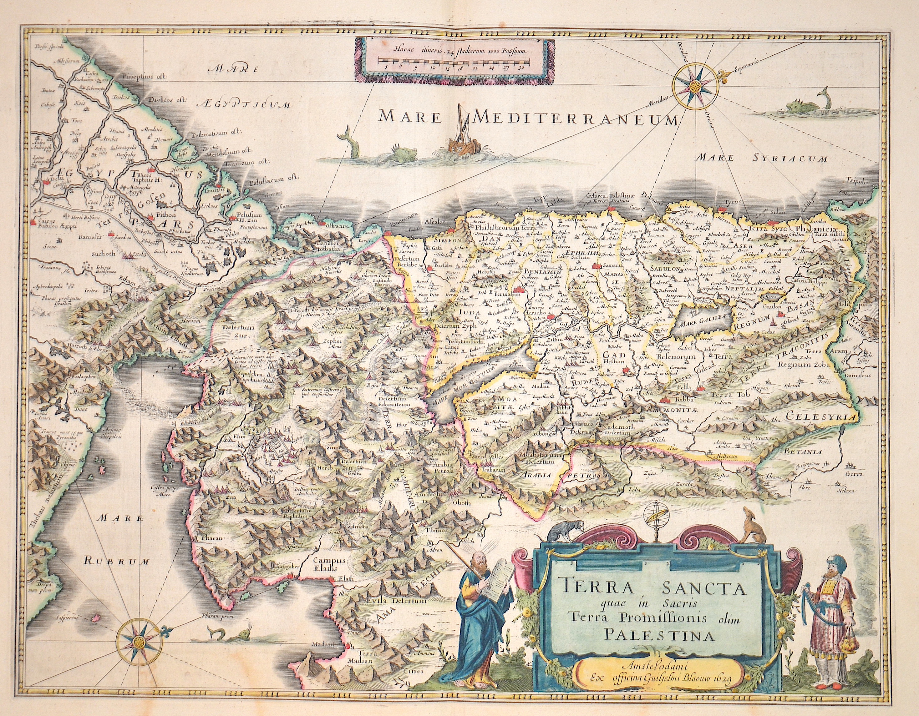Blaeu Terra Sancta quae in Sacris Terra Promissionis olim Palestina