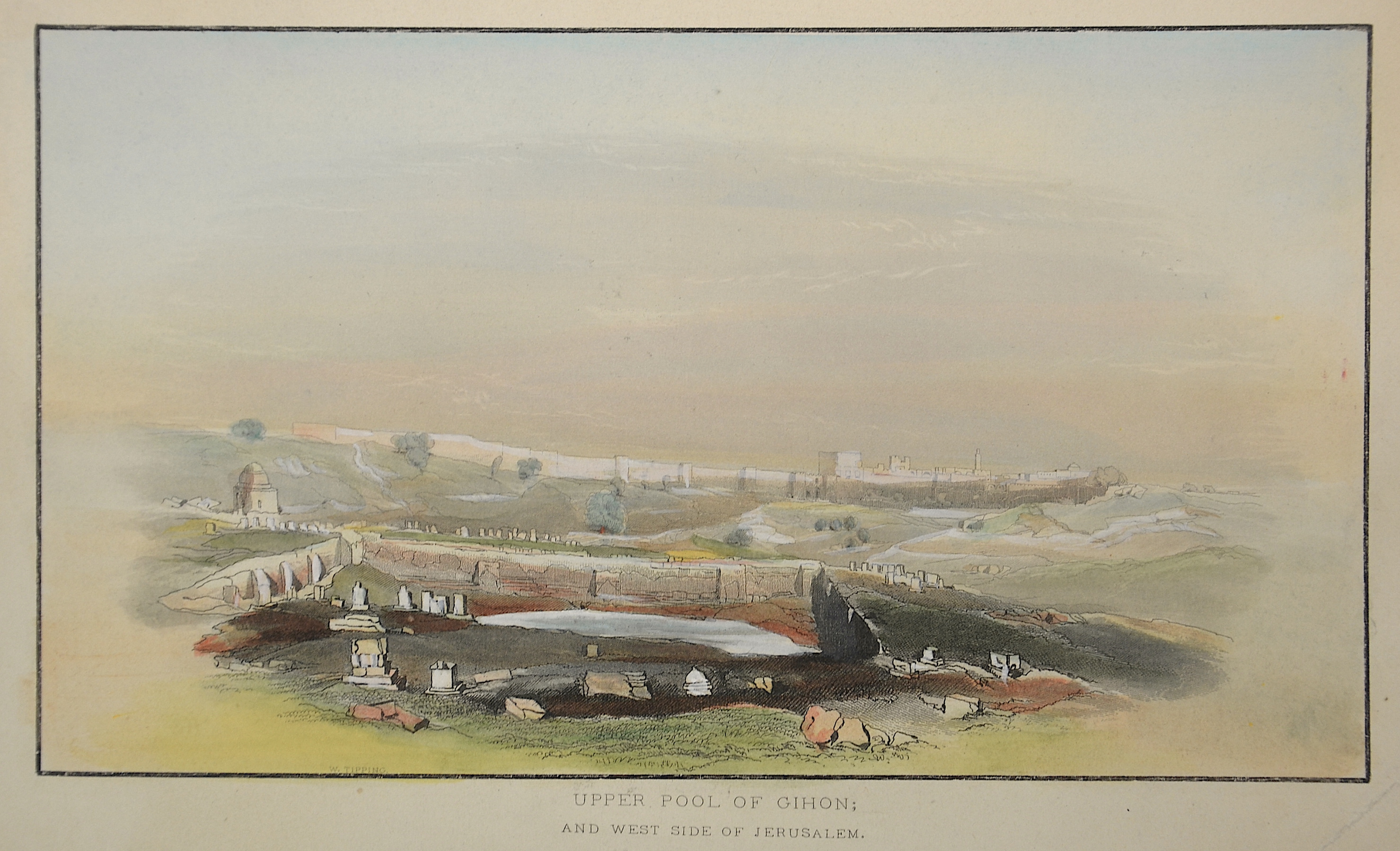 Tipping W. Upper Pool of Gihon, and west side of Jerusalem.