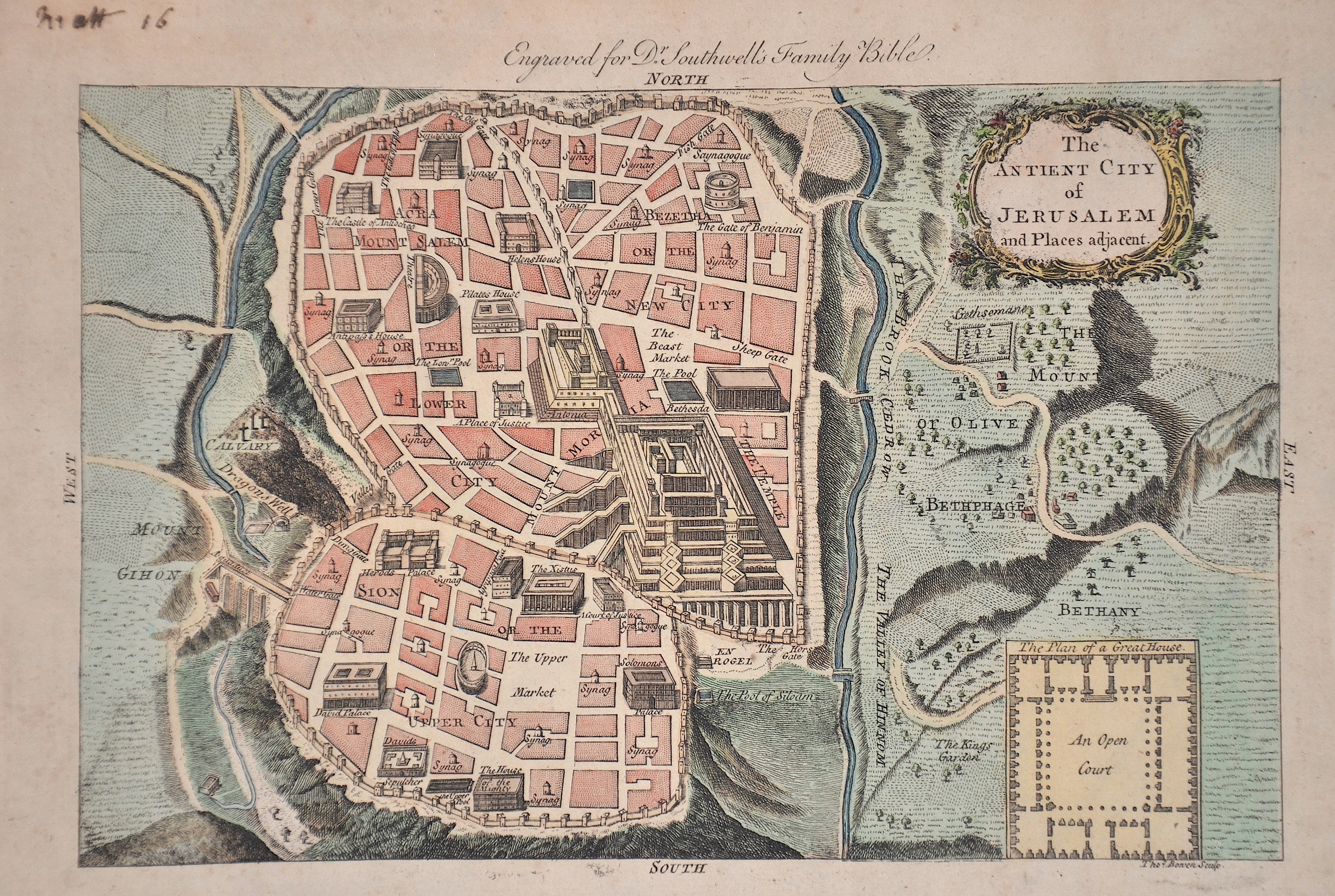 Bowen Thomas The Antient City of Jerusalem and Places adjacent.