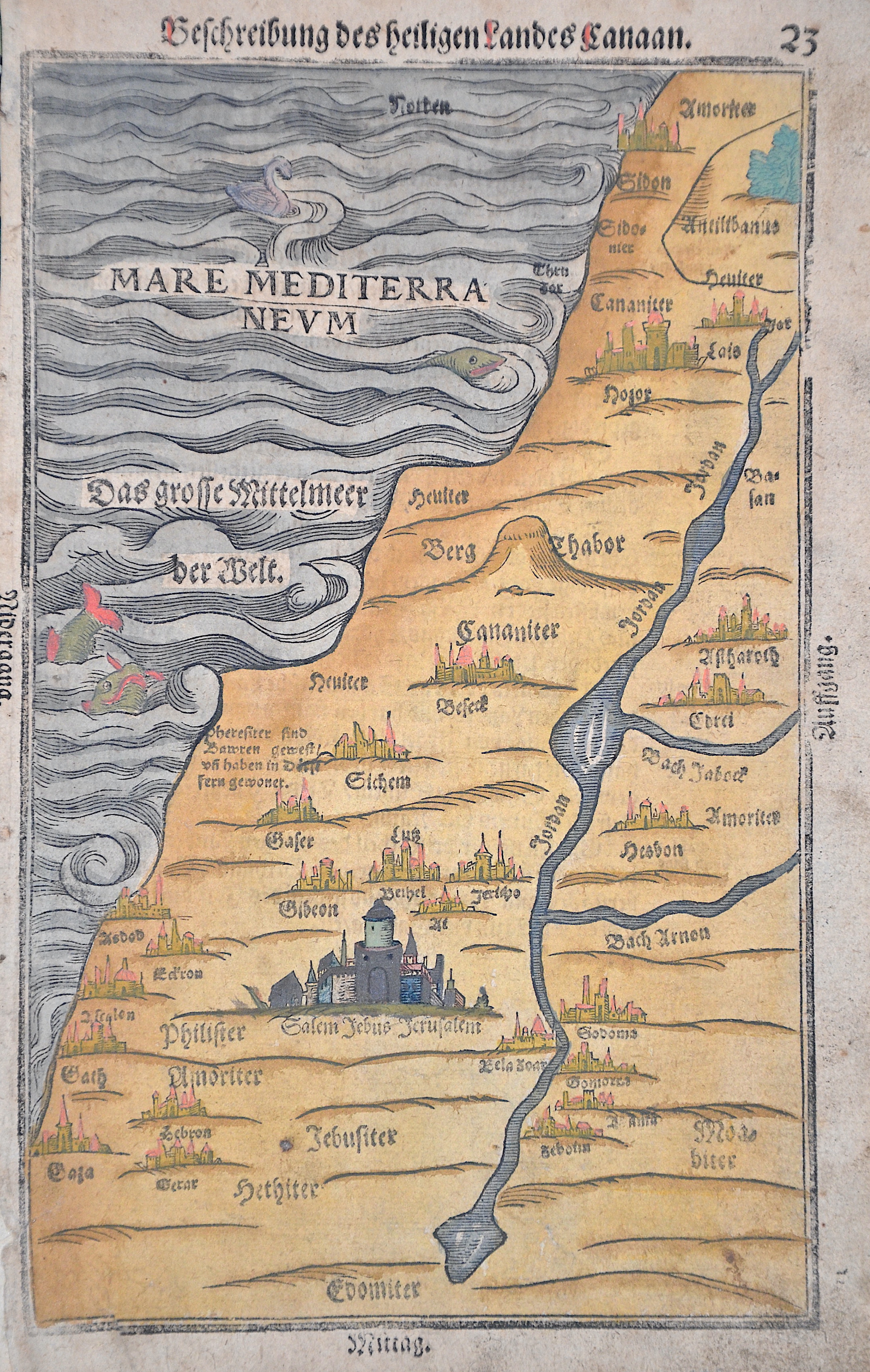 Bünting Heinrich Beschreibung des heiligen Landes Canaan.