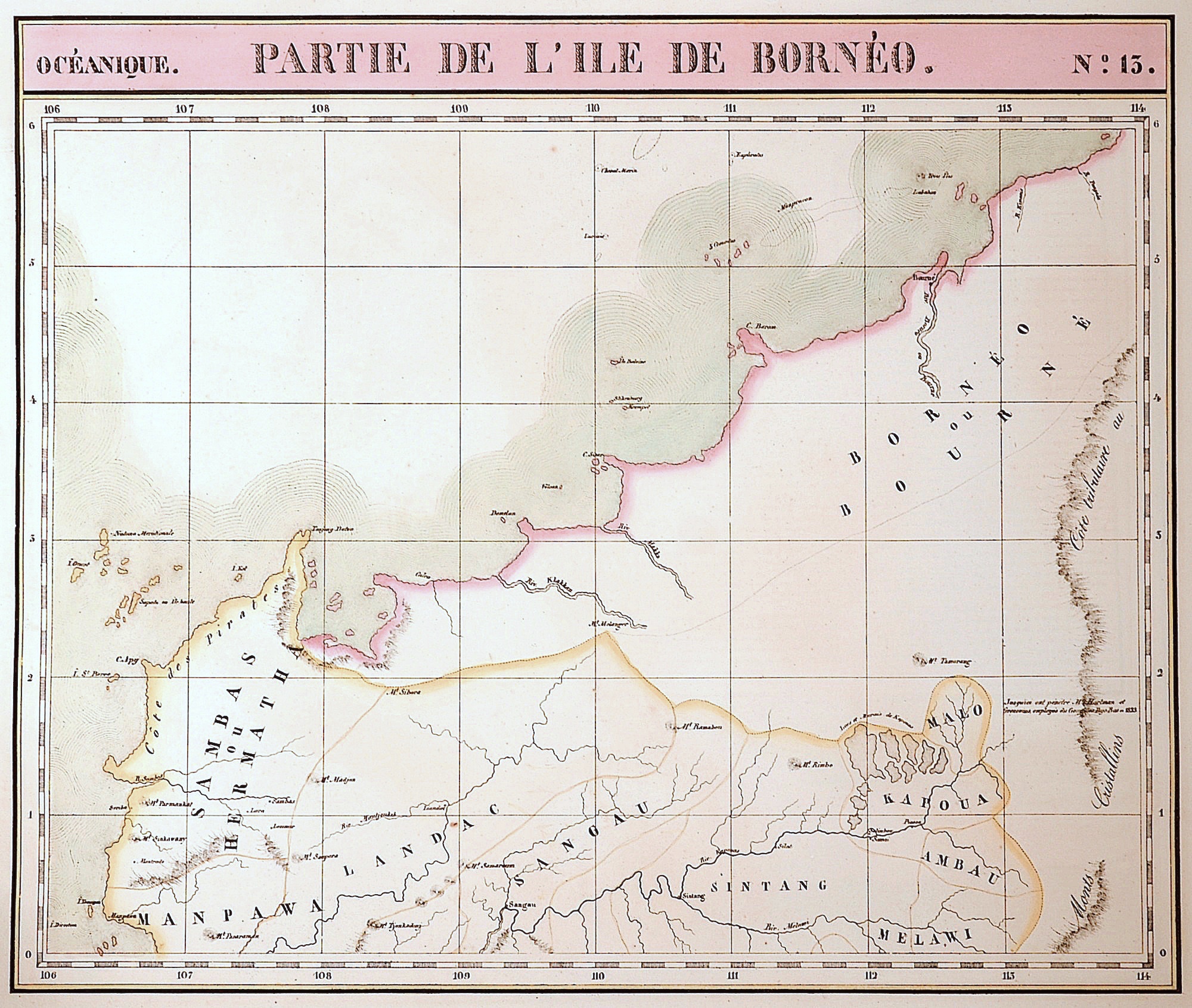 Vandermaelen Philippe Marie Partie de L´ Ile de Borneo No.13