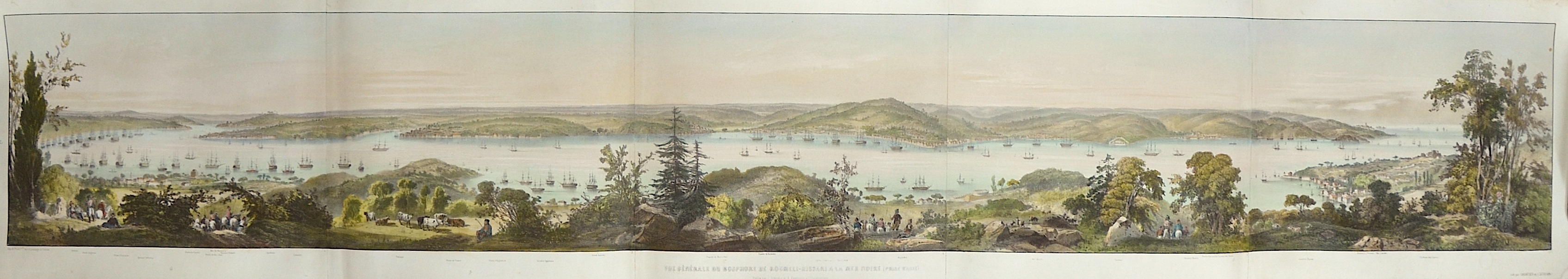 Schranz J. Vue générale du Bosphore de Roumeli-Hissari a la mer noire (pries d´Asie)