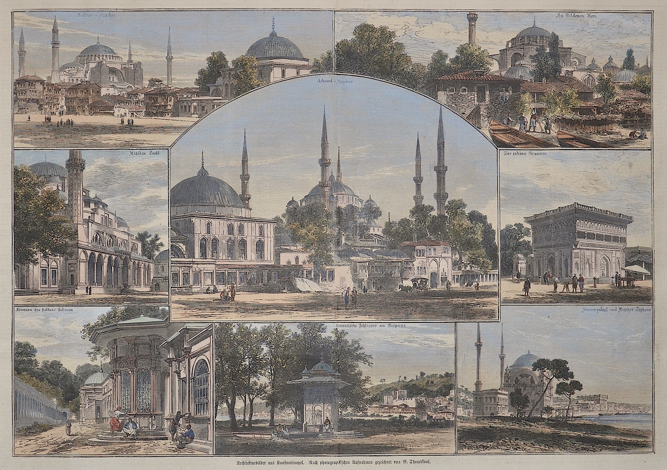 Theuerkauf G. Architekturbilder aus Konstantinopel. Nach photographischen Aufnahmen gezeichnet von G. Theuerkauf.