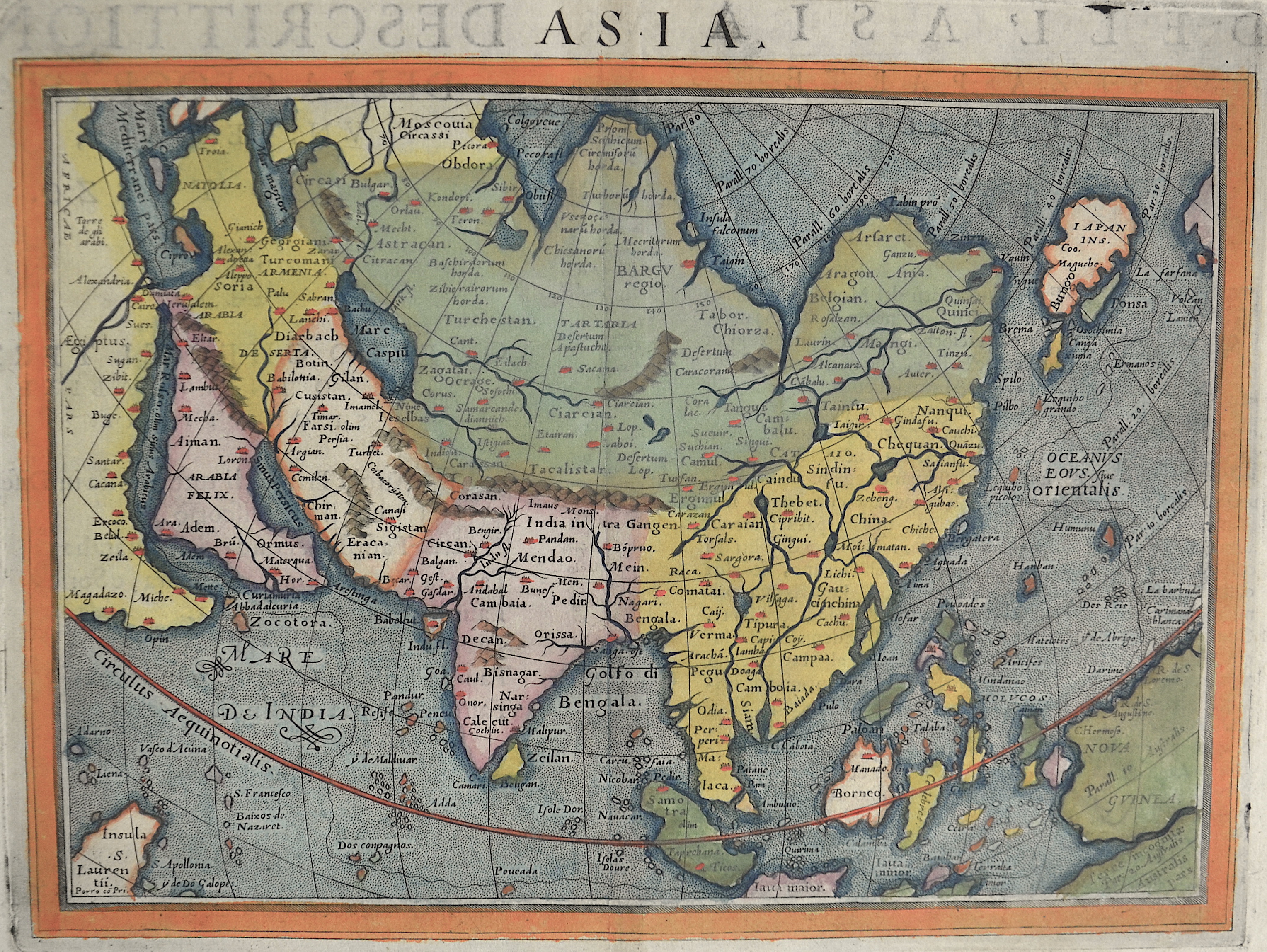 Porcacchi/ Porro Tomasso Asia. Descrittione dell’Asia