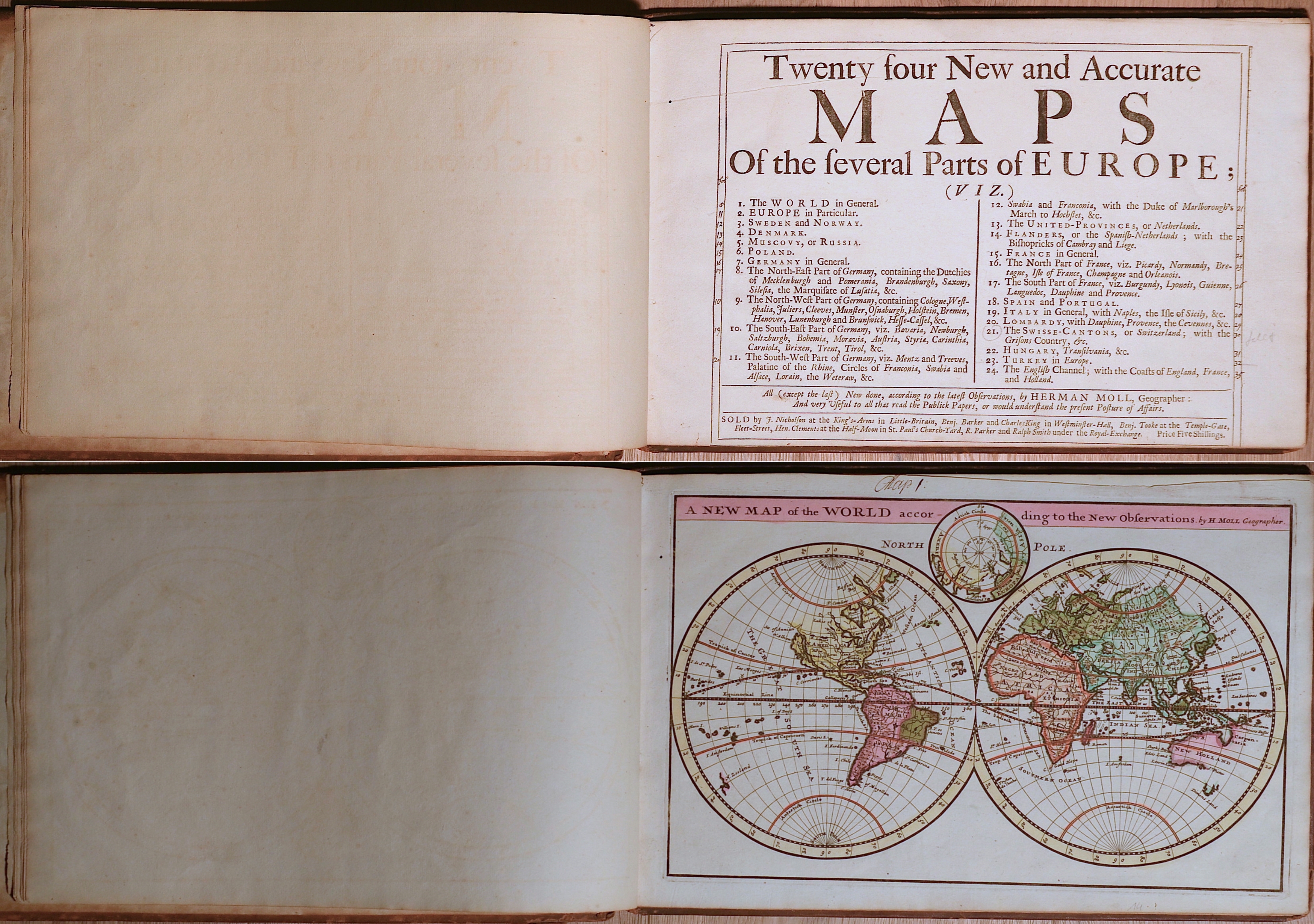 Moll Hermann Twenty four New and Accurate Maps of the Parts of europe