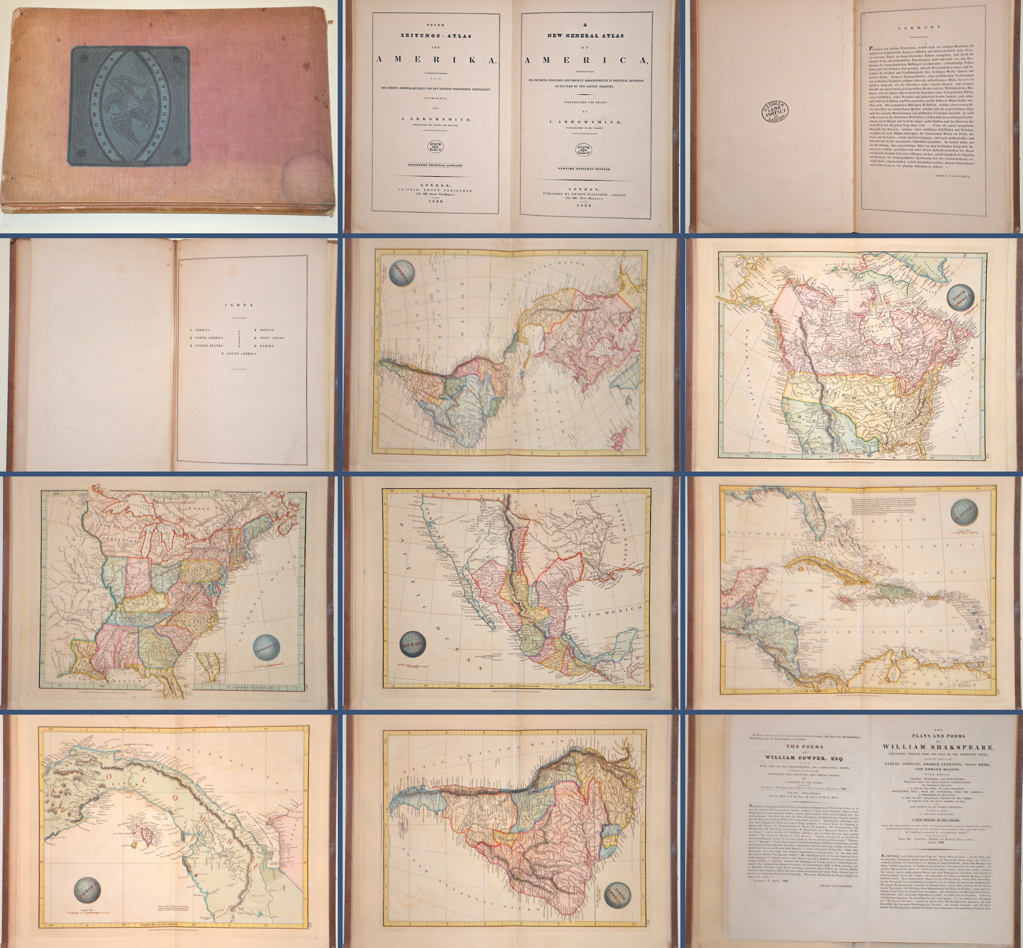 Arrowsmith/ Lapie  Neuer Zeitungs-Atlas von Amerika…../A new general Atlas of America exhibiting its physical features and present arrangements in political divisions