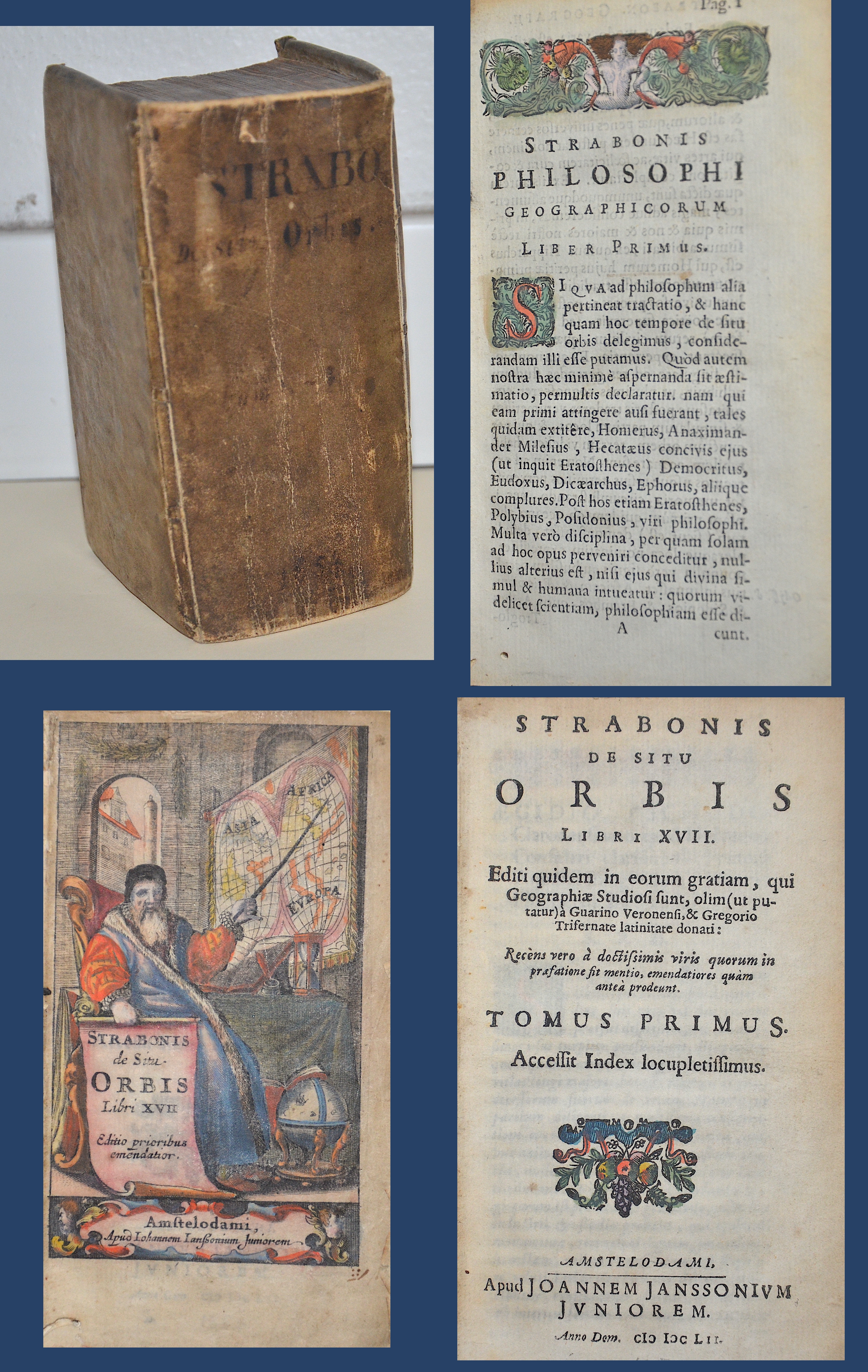 Janssonius Johann Strabonis de Situ Orbis Libri XVII Editio prioribus emendatior.