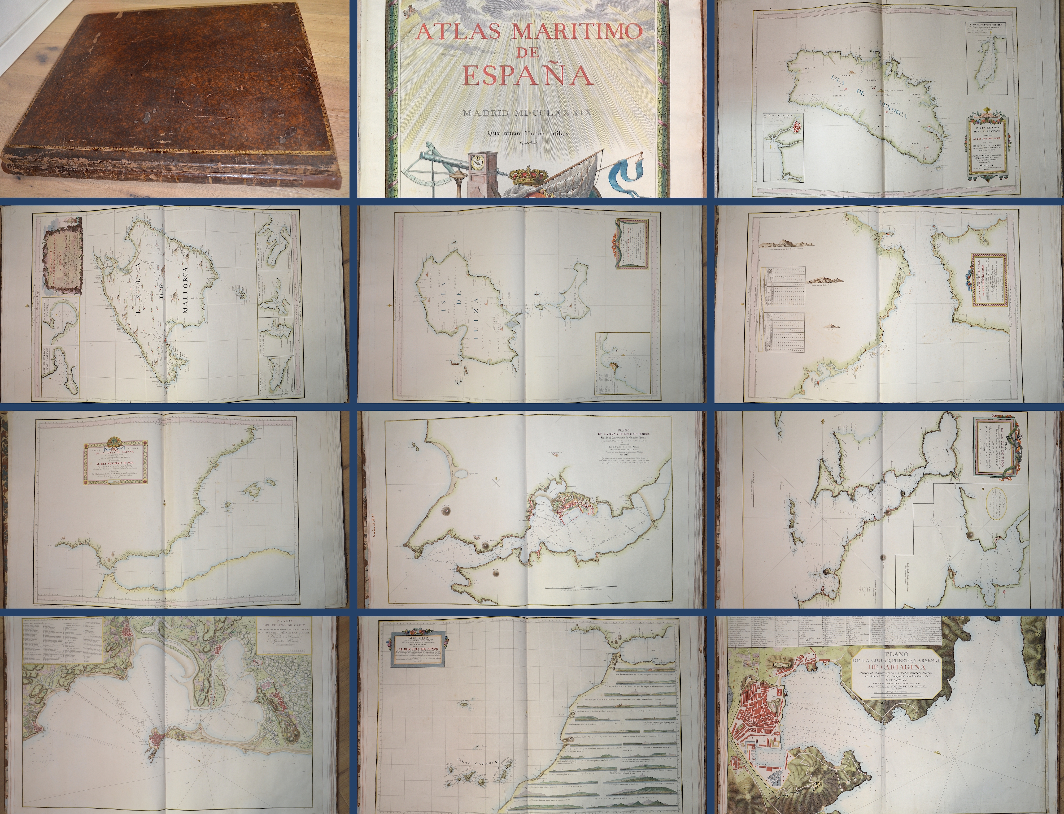 Tofiño de San Miguel Vincente Atlas Maritimo de Espana-Atlas hidrografico de las costas de España en el Mediterraneo