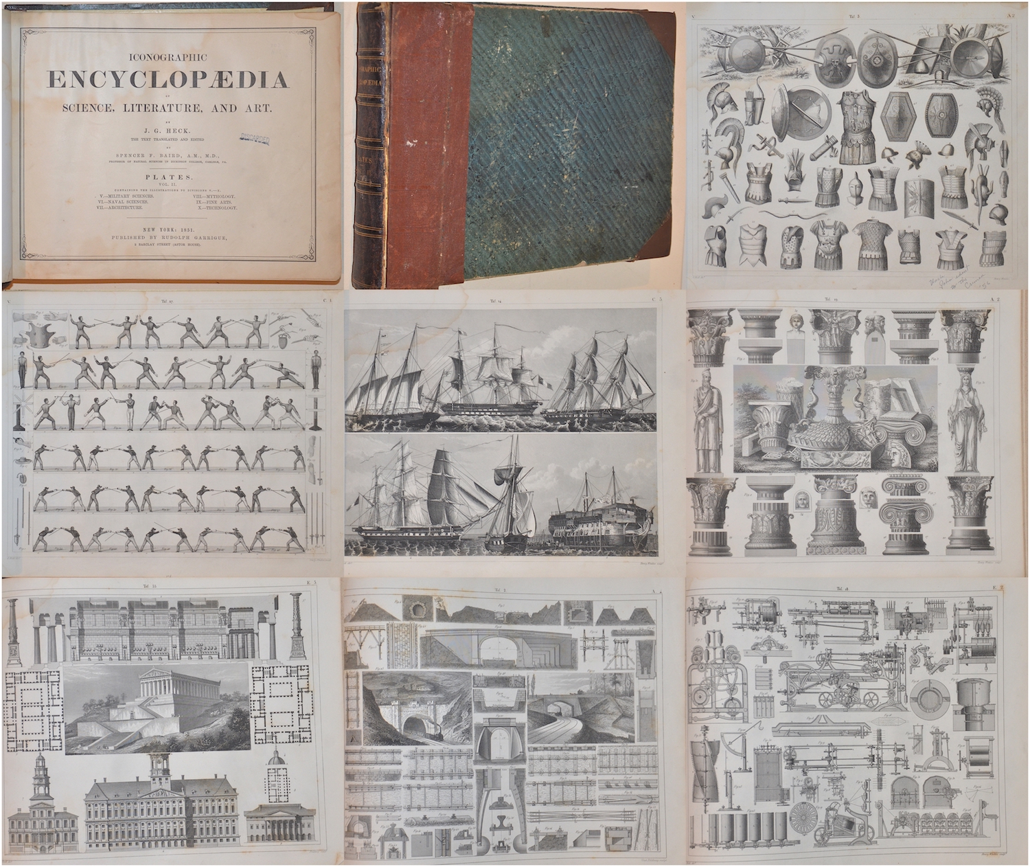 Heck Johann Georg Iconographic Encyclopaedia of Science, Literature, and Art. / Division V. Military Sciences. Fifty-one plates,.. By J. G. Heck.