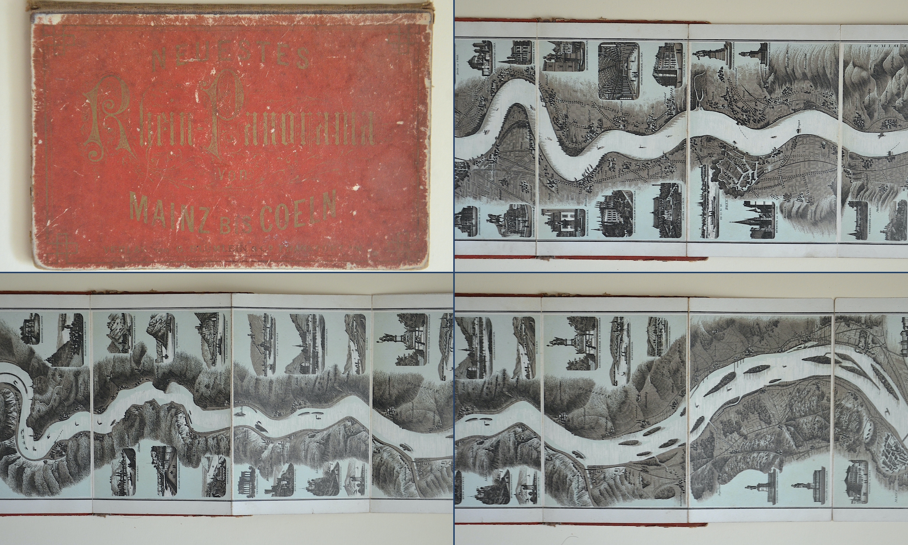 Verlag von Blümlein und Co.  Neuestes Rhein Panorama von Mainz bis Coeln