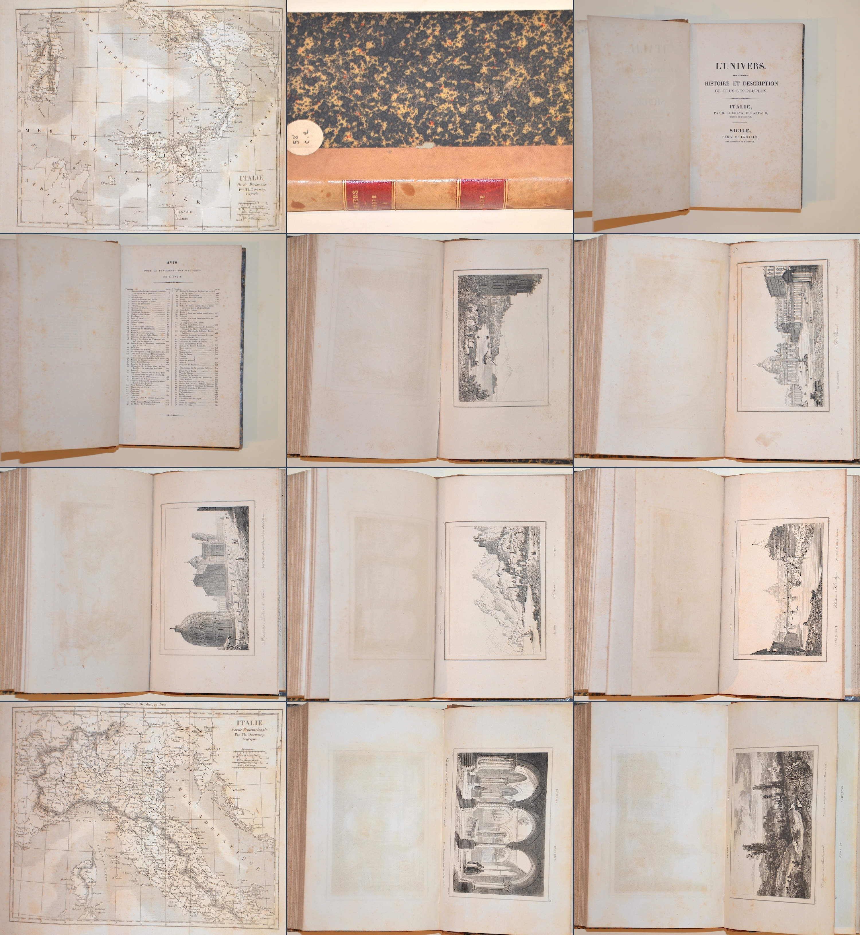 Verlag Freres L’Univers. Histoire et description de tous les peuples. Italie, par M. le Chevalier Artaud, Sicile, par M. de la Salle
