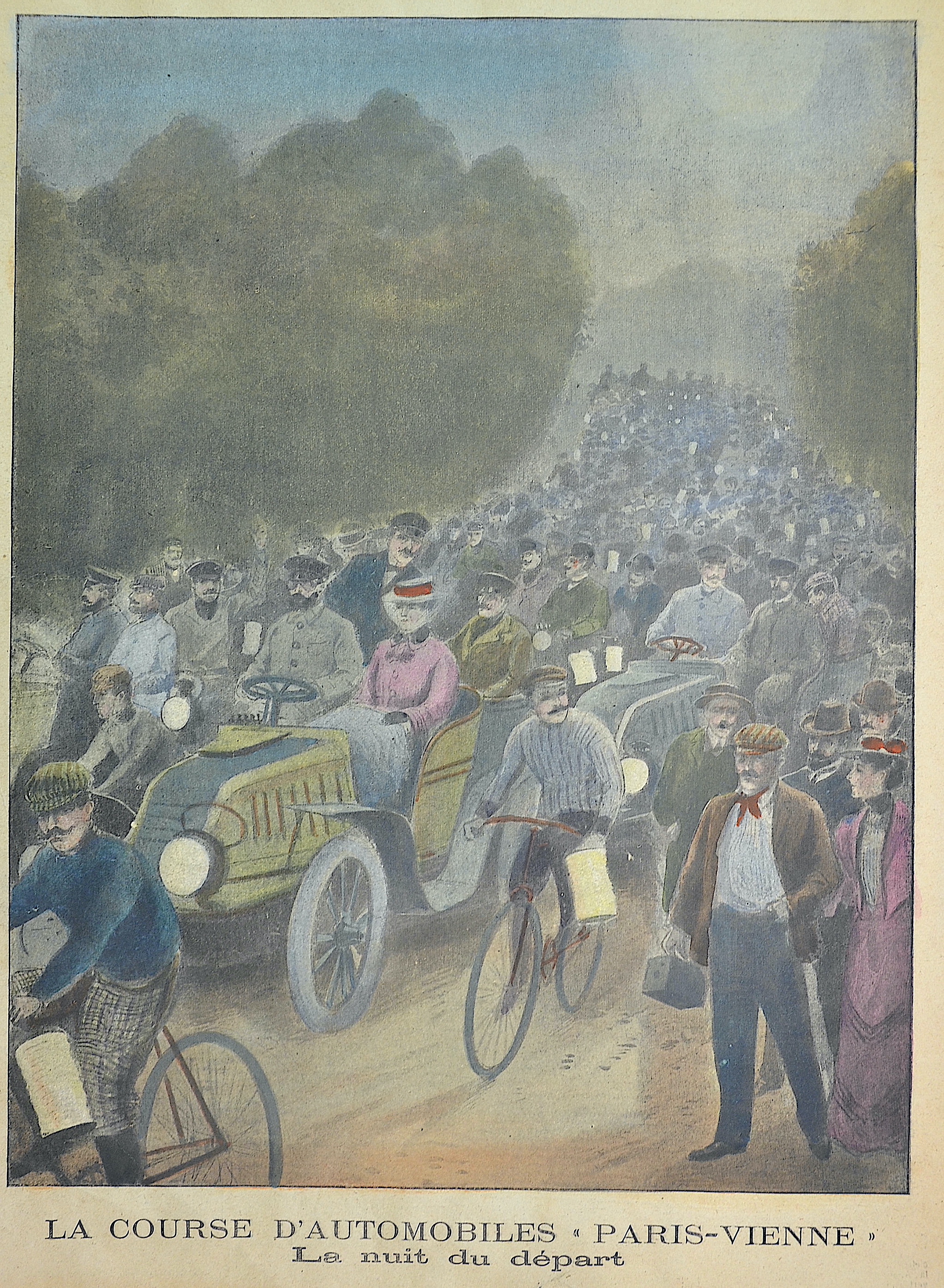 Anonymus La Course d'Automobiles "Paris-Vienne" La nuit du depart