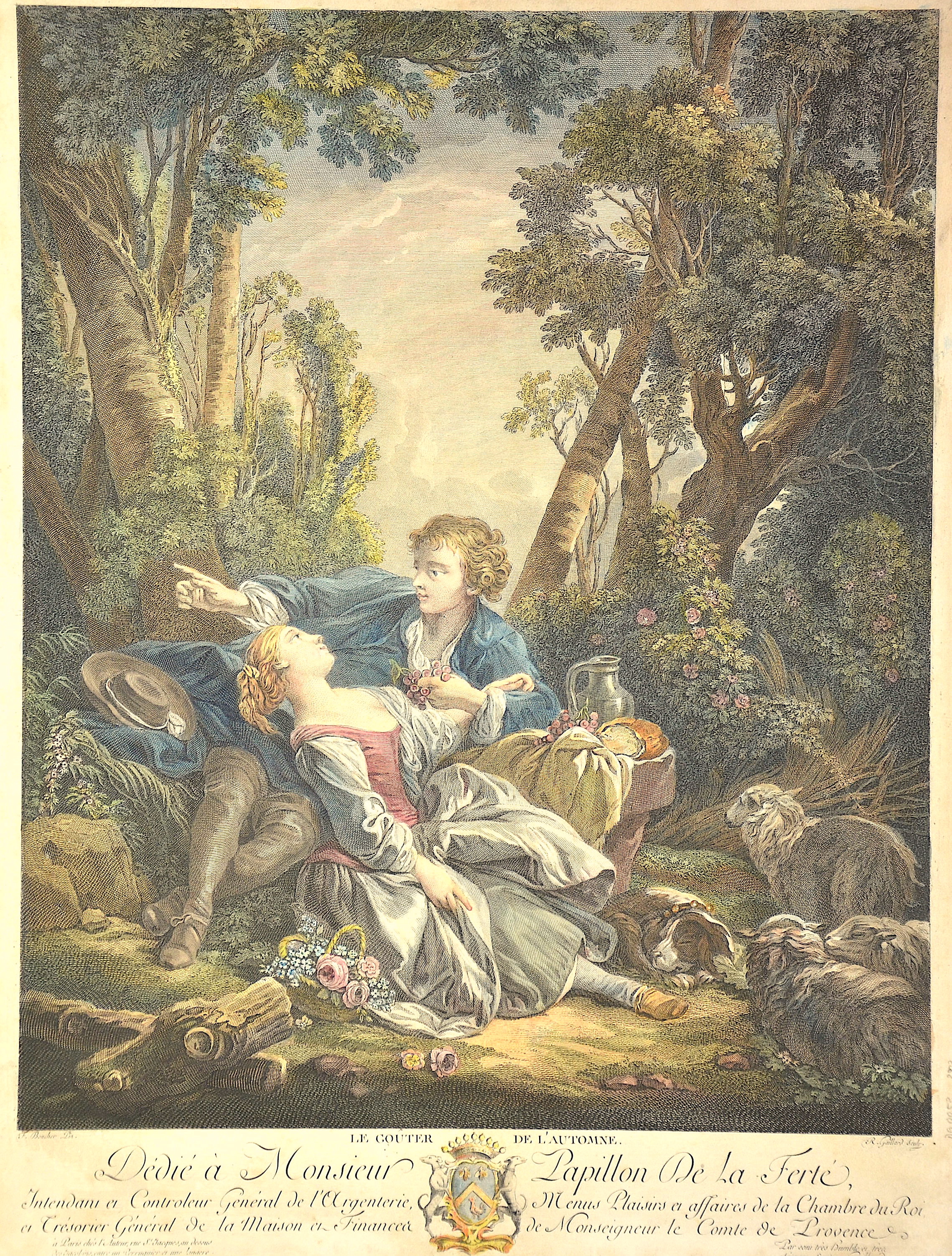 Boucher Le Gouter de l’Automne. Dédié à Monsieur Papillon de la Ferté,..