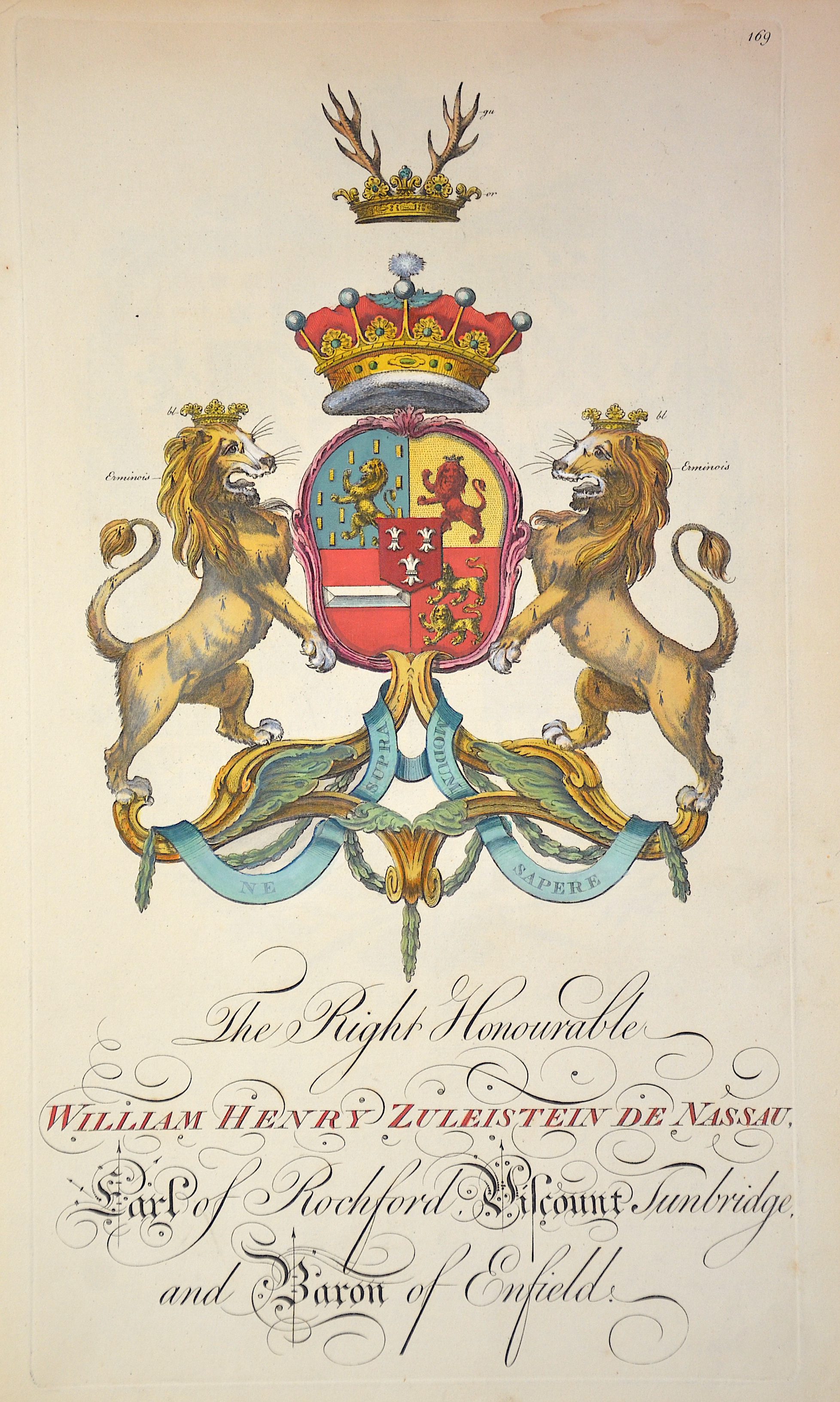 Edmondson The Right Honourable William Henry Zuleistein de Nassau Karl of Rochford Viscount Tunbridge and Baron of Enfield.