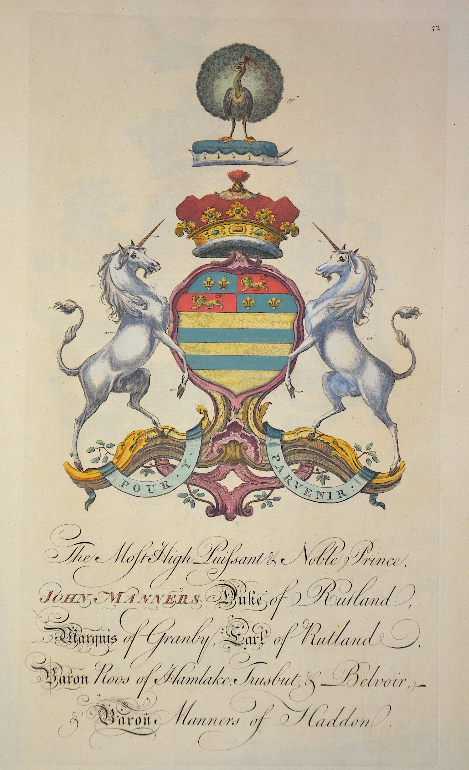 Edmondson Joseph The most high Piussant & noble Prince John Manners Duke of Rutland Marquis of Granby Earl of Rutland Baron Rous of Hamlake……..