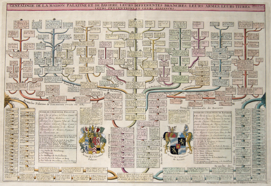 Chatelain  Genealogie de a Maison Palatine et de Baviere, Leurs differentes Branches, leurs Titres, Leurs Pretentions et Leurs Alliances.