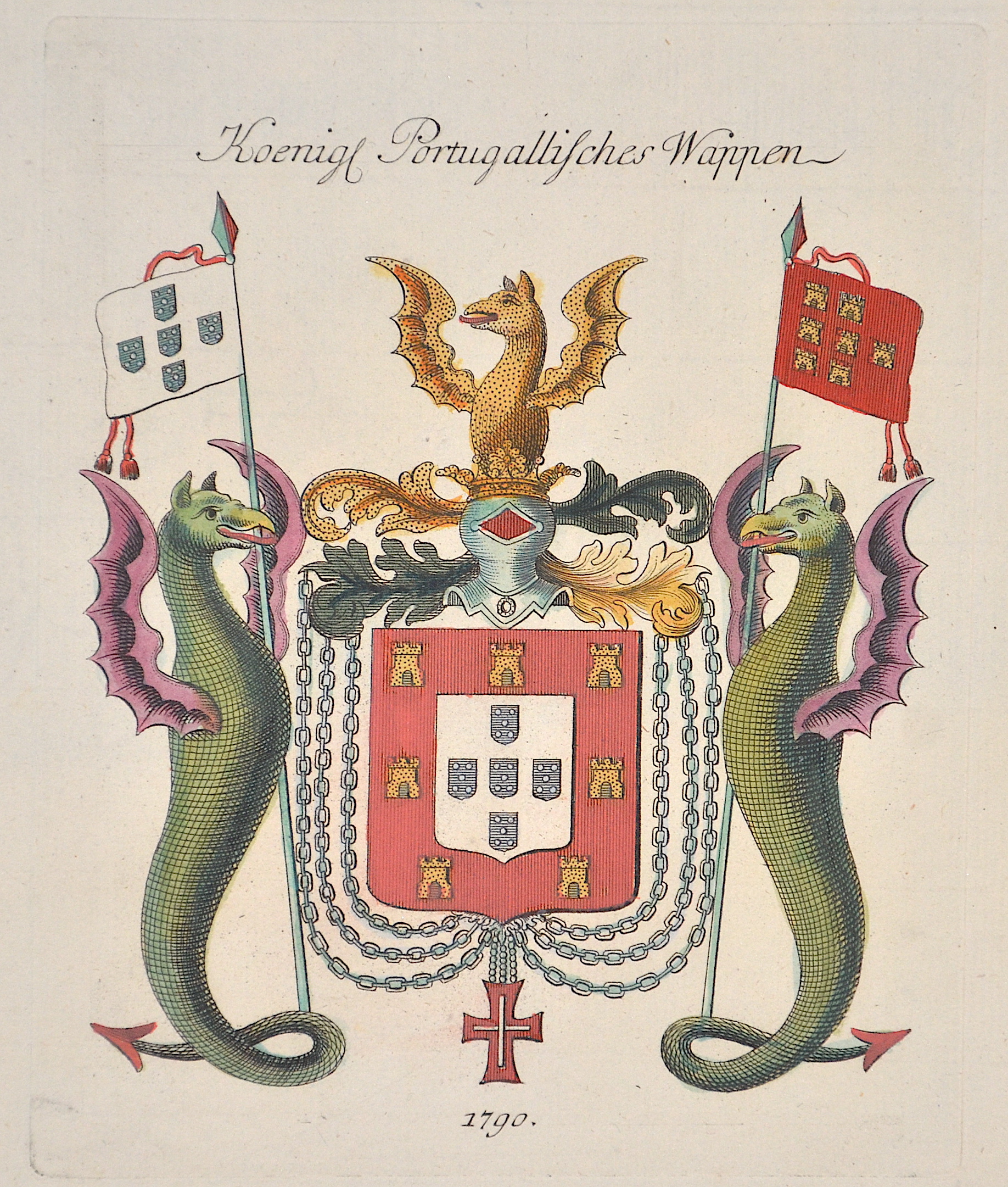 Anonymus  Koenigl Porugallisches Wappen 1790.