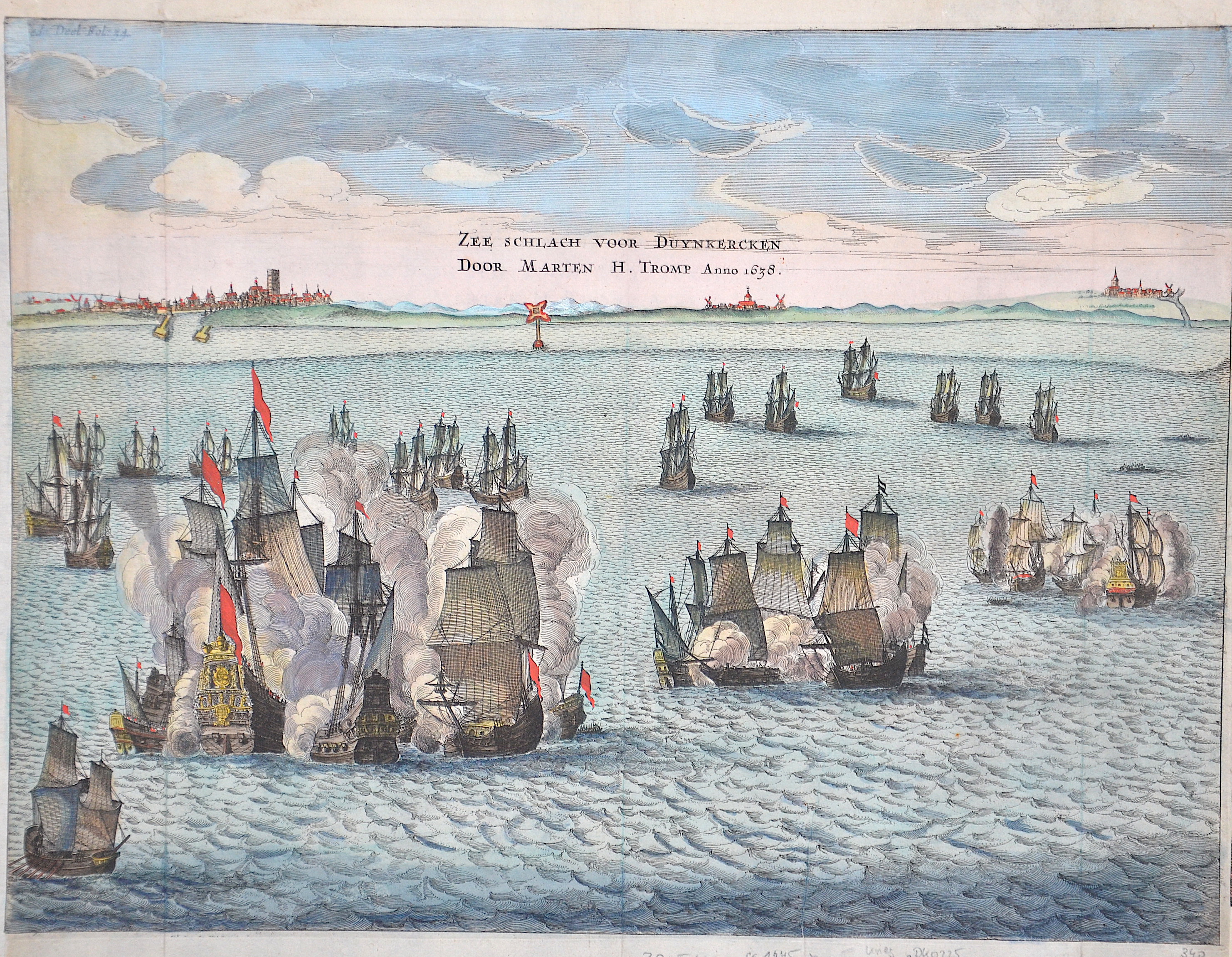 Aa, van der  Zee Schlach voormDuynkercken door Marten H. Tromp Anno 1638.